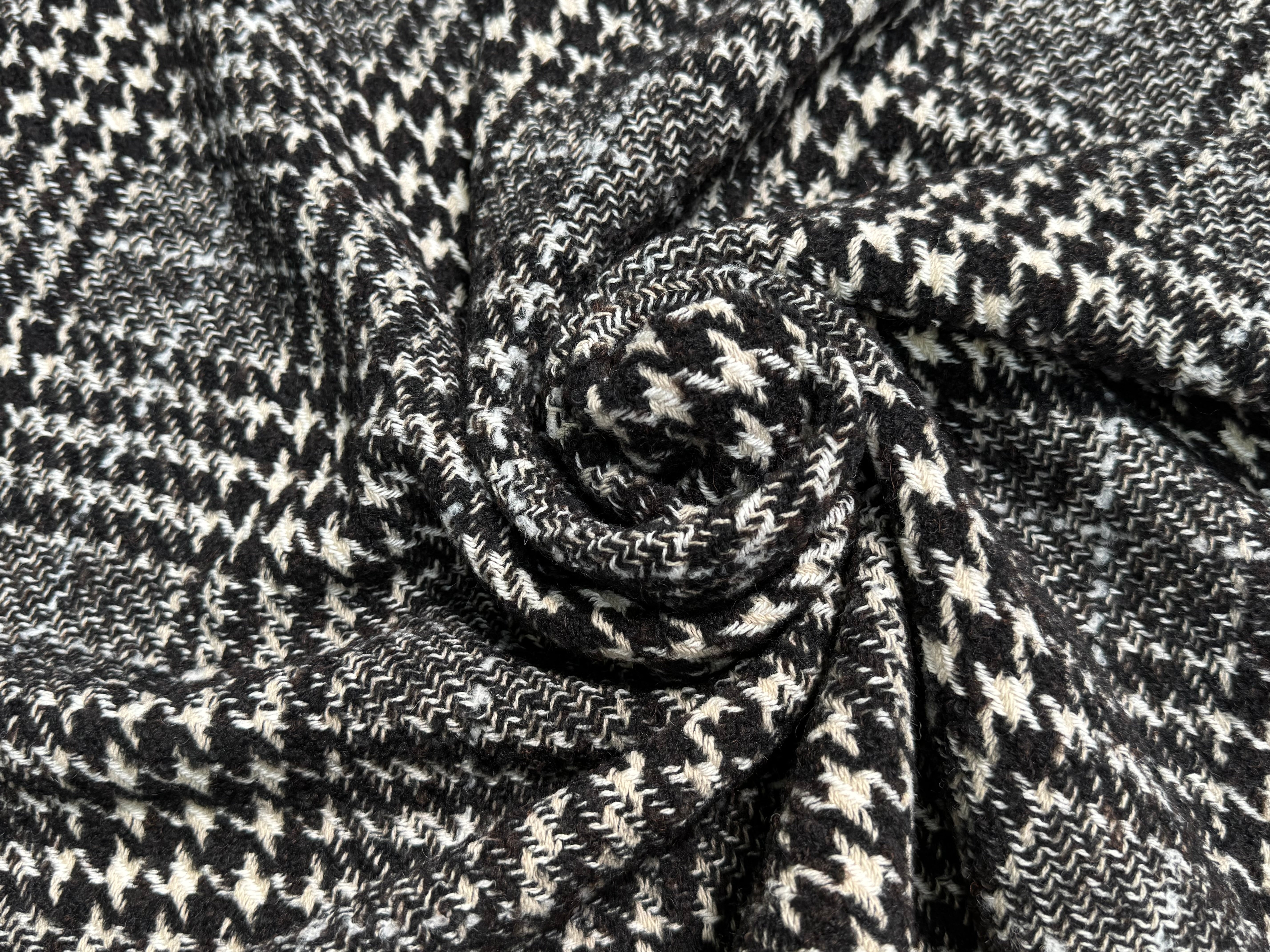 TWEED BLOUCLETTE TEXQUEBEC 25% LAINE NOIRBLANC PIED DE COQ - My Little Coupon