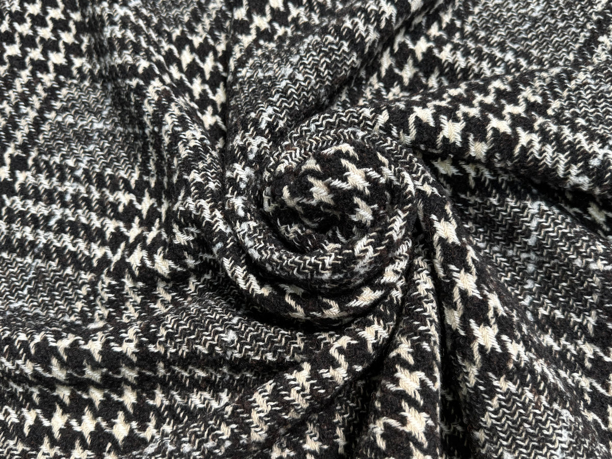 TWEED BLOUCLETTE TEXQUEBEC 25% LAINE NOIRBLANC PIED DE COQ - My Little Coupon