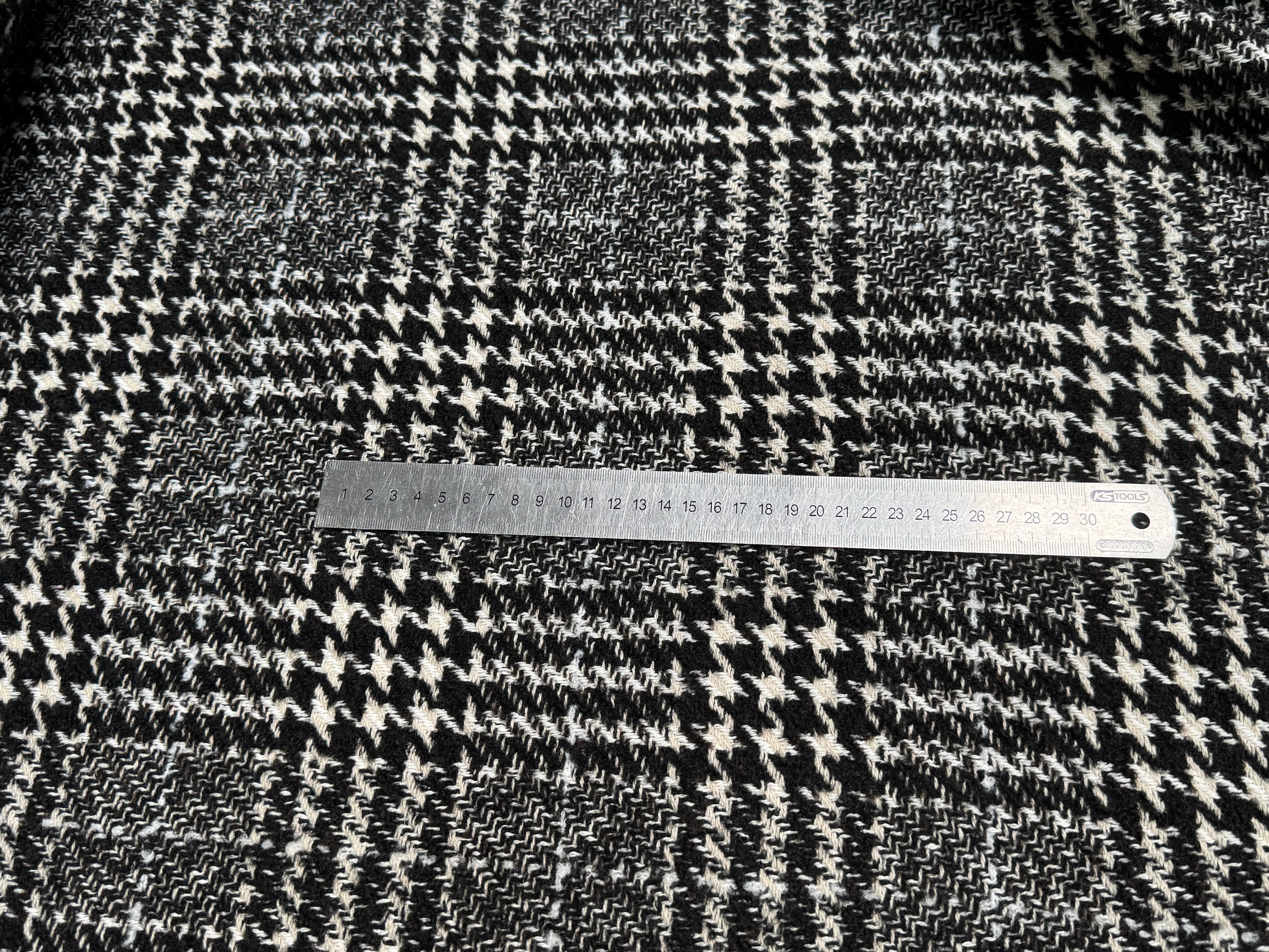 TWEED BLOUCLETTE TEXQUEBEC 25% LAINE NOIRBLANC PIED DE COQ - My Little Coupon