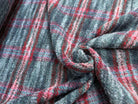 TWEED BOUCLETTE 56% LAINE BLEU À CARREAUX GIOVIXEN - My Little Coupon