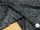 TWEED BOUCLETTE CHINÉ BLANC NOIR 100% LAINE - My Little Coupon