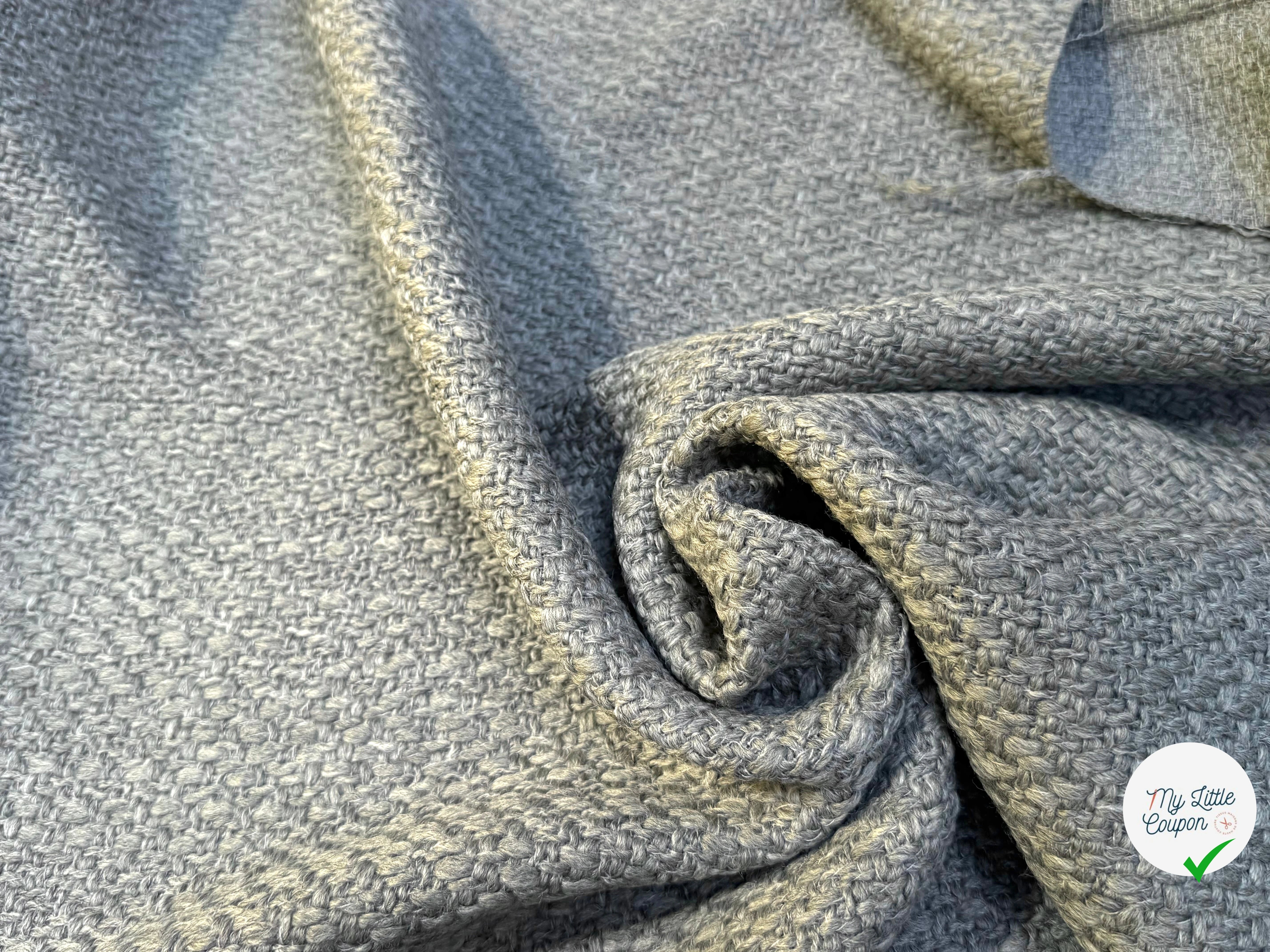 TWEED BOUCLETTE DE LAINE GRIS ULTRA BEAU - My Little Coupon