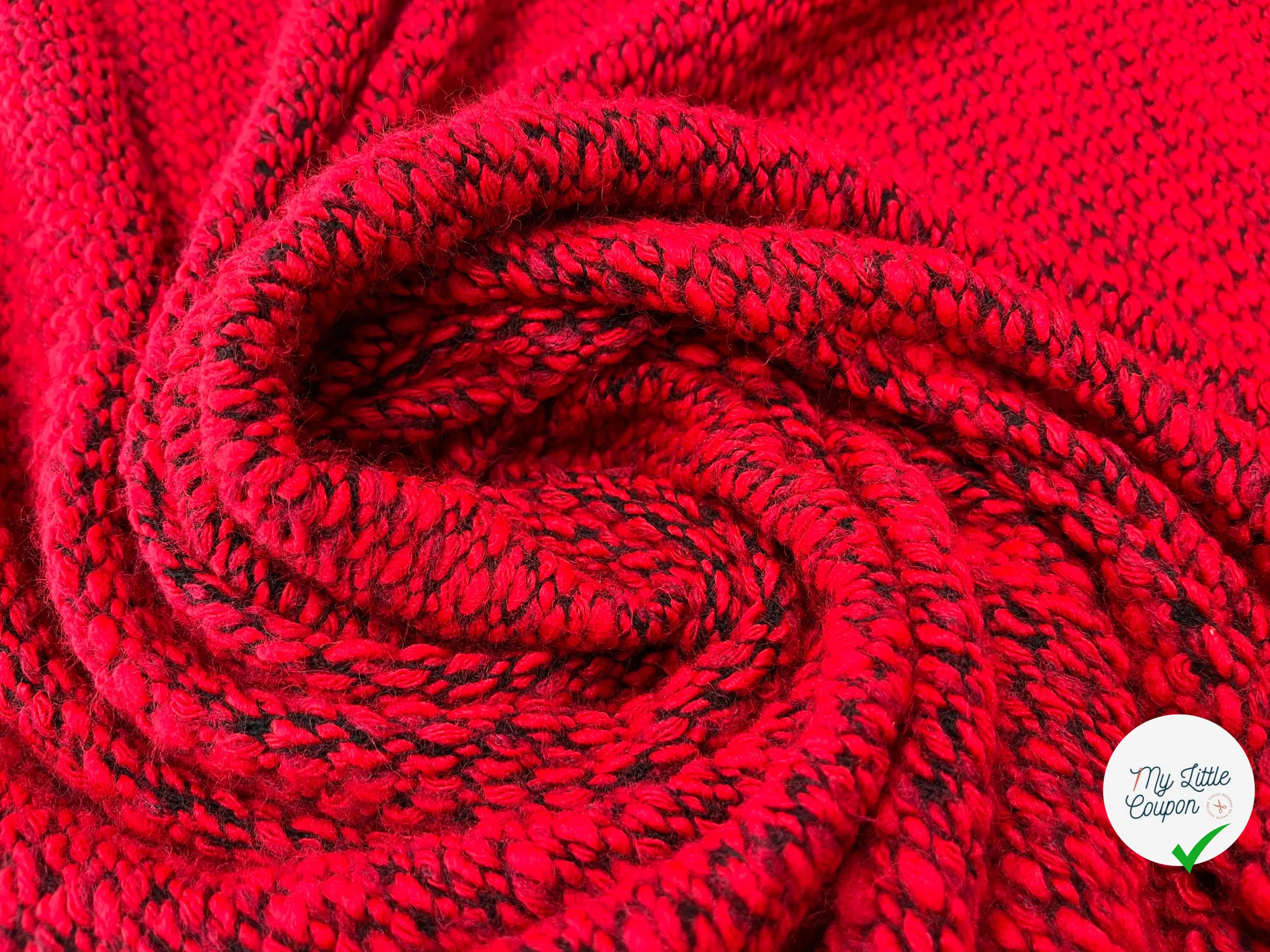 TWEED BOUCLETTE ROUGE - My Little Coupon