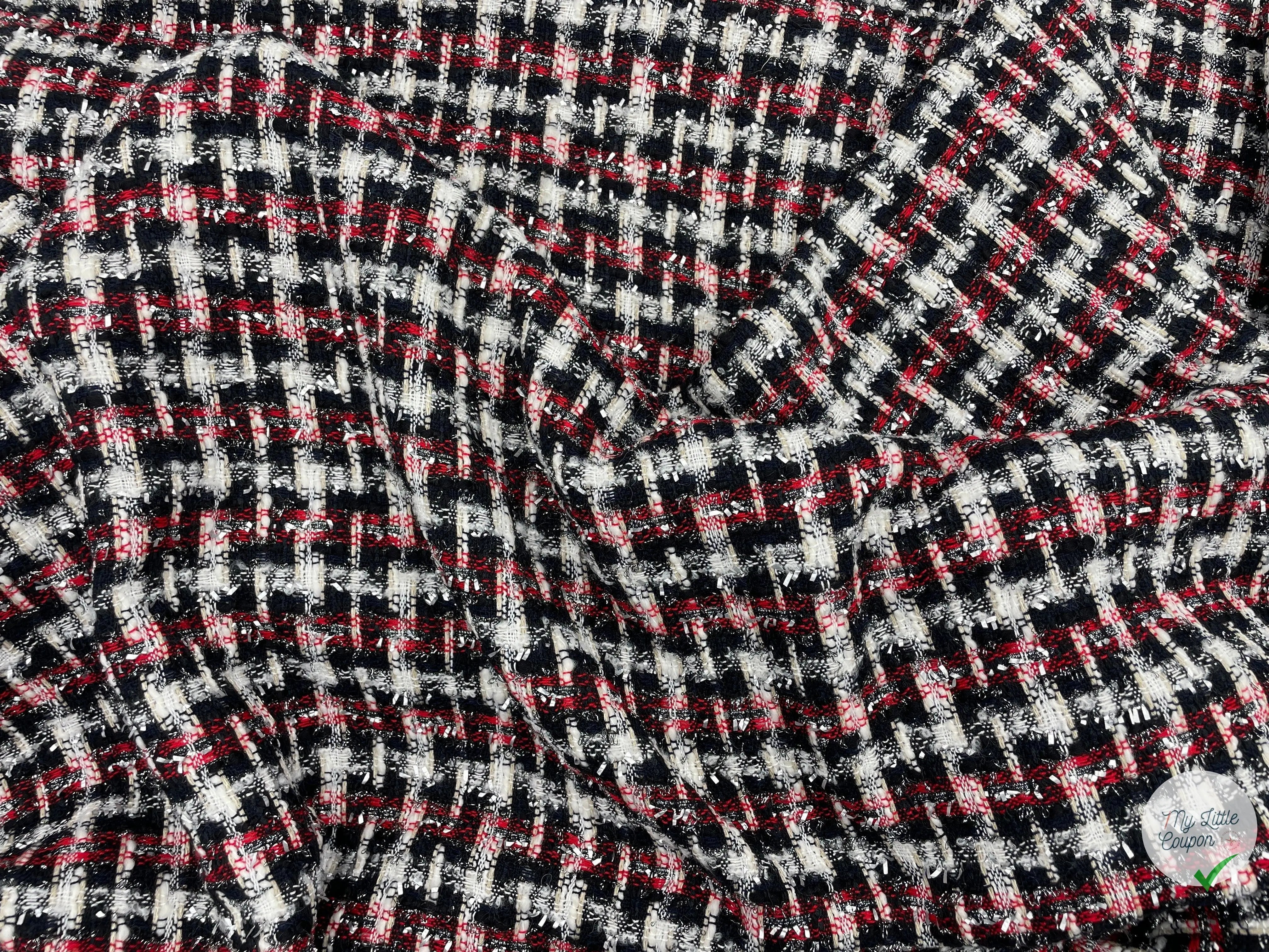 TWEED CARREAUX ÉLÉGANCE TRICOLORE - My Little Coupon - tissu - coudre
