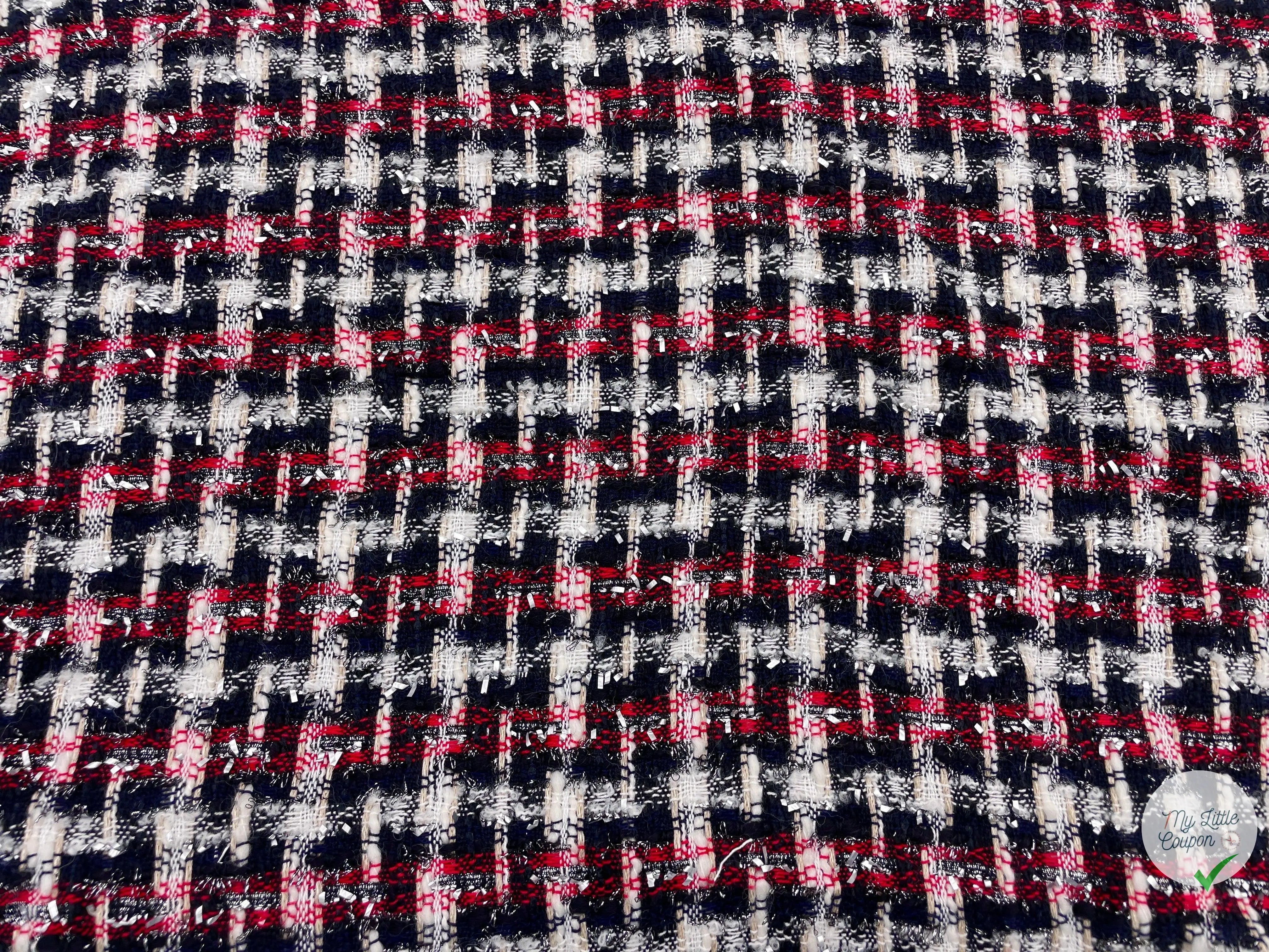 TWEED CARREAUX ÉLÉGANCE TRICOLORE - My Little Coupon - tissu - coudre