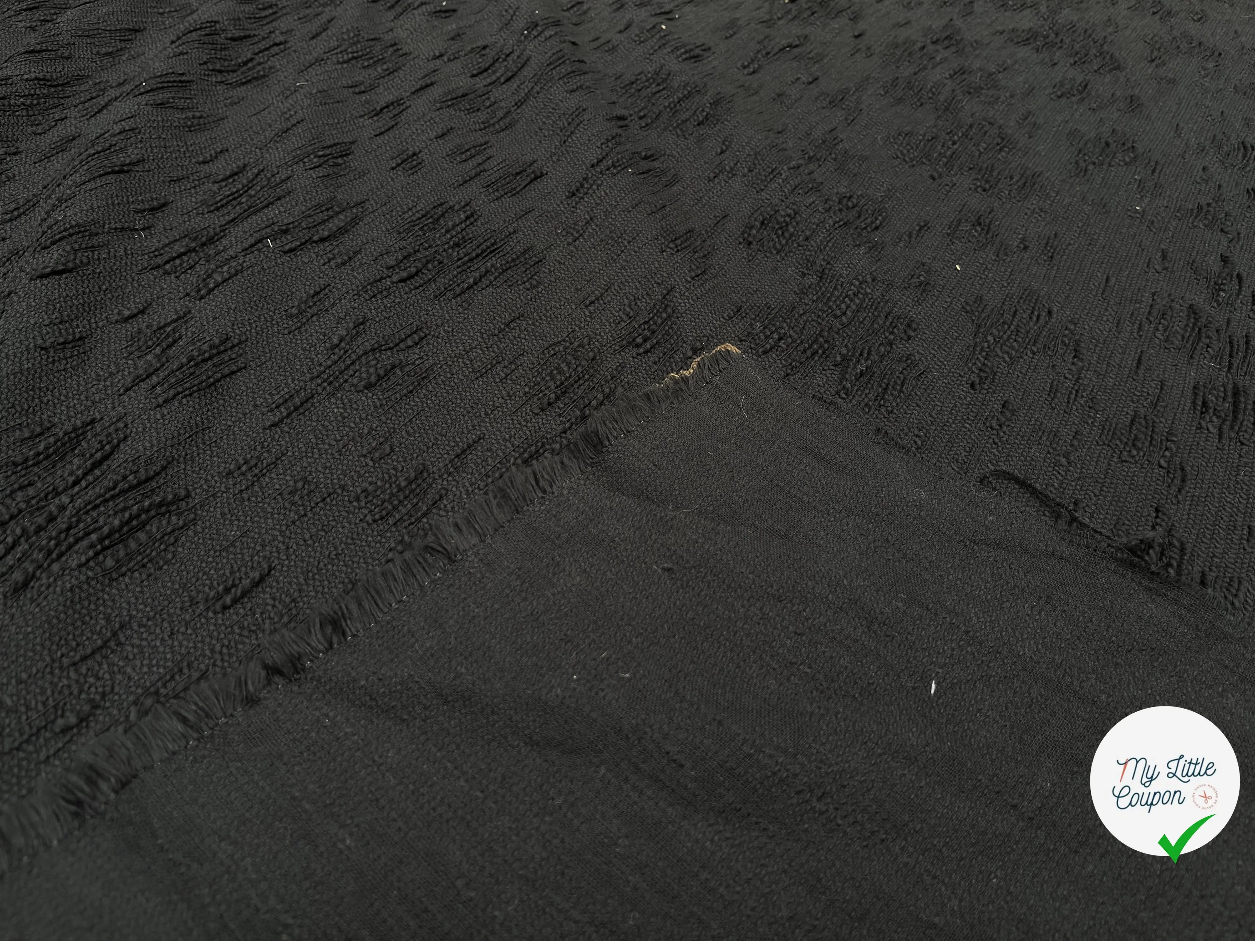 TWEED COTON NOIR GRUNG - My Little Coupon