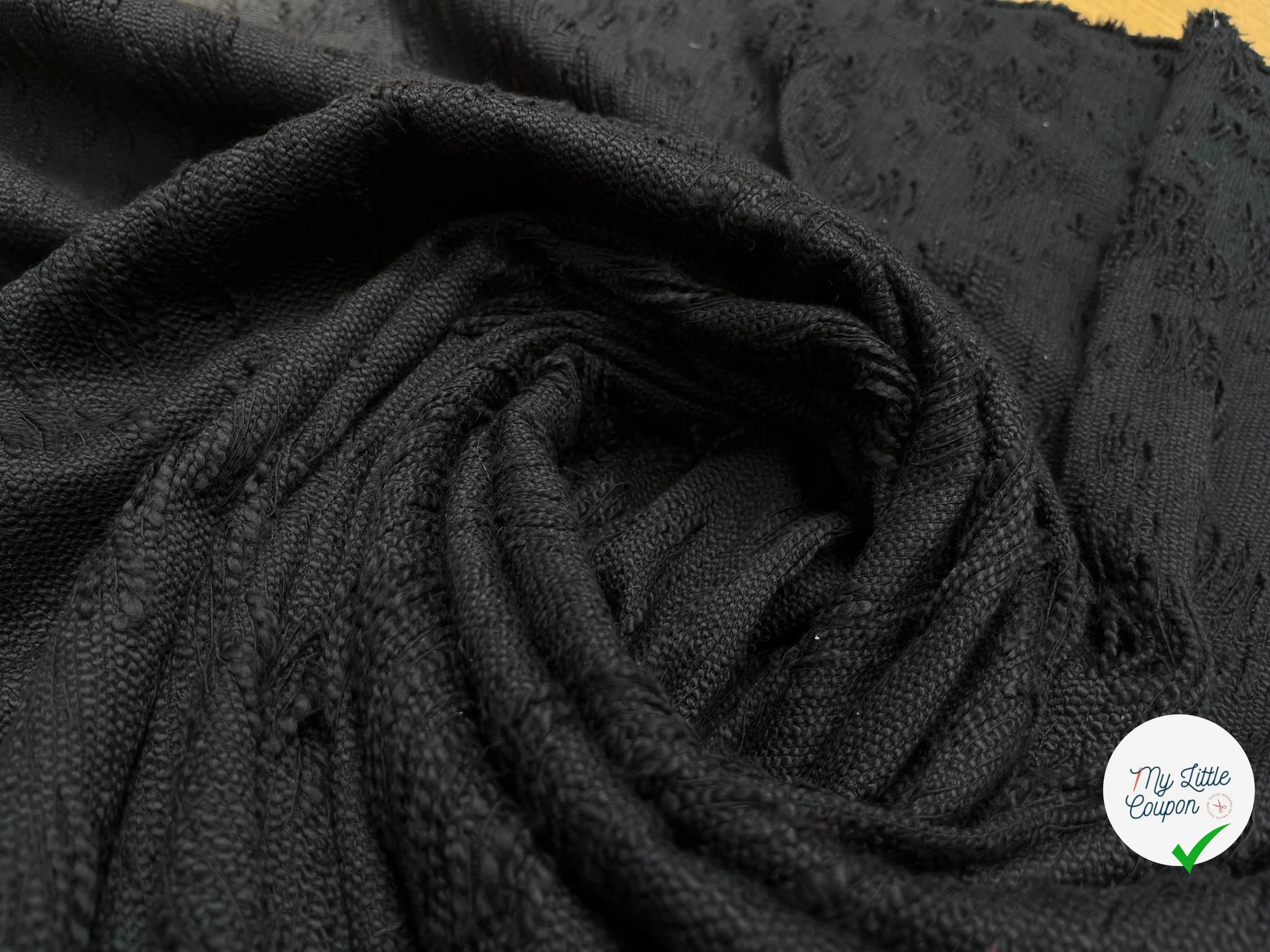TWEED COTON NOIR GRUNG - My Little Coupon
