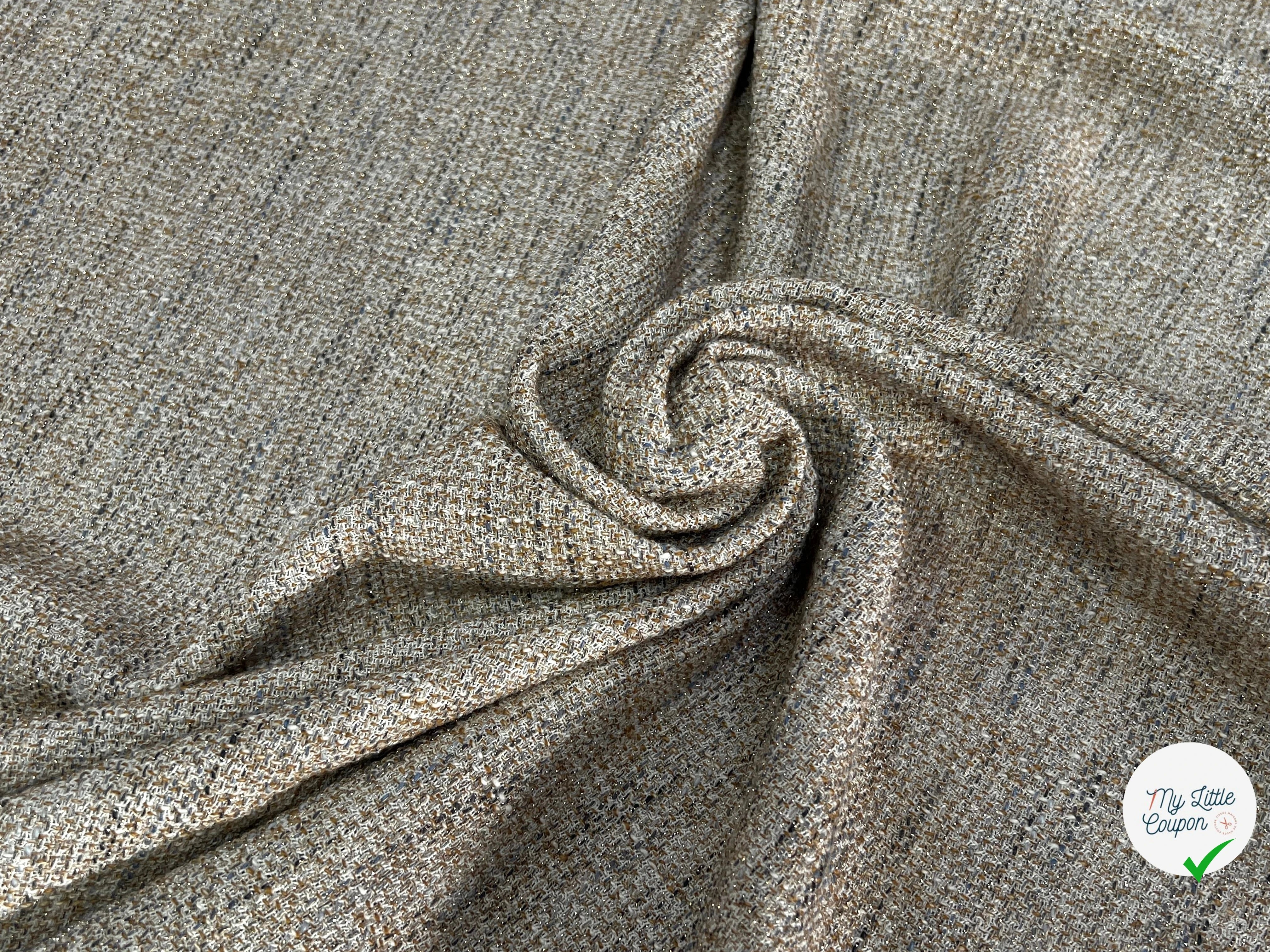 TWEED DE COTON BEIGE 5% MÉTAL 80% CO - My Little Coupon
