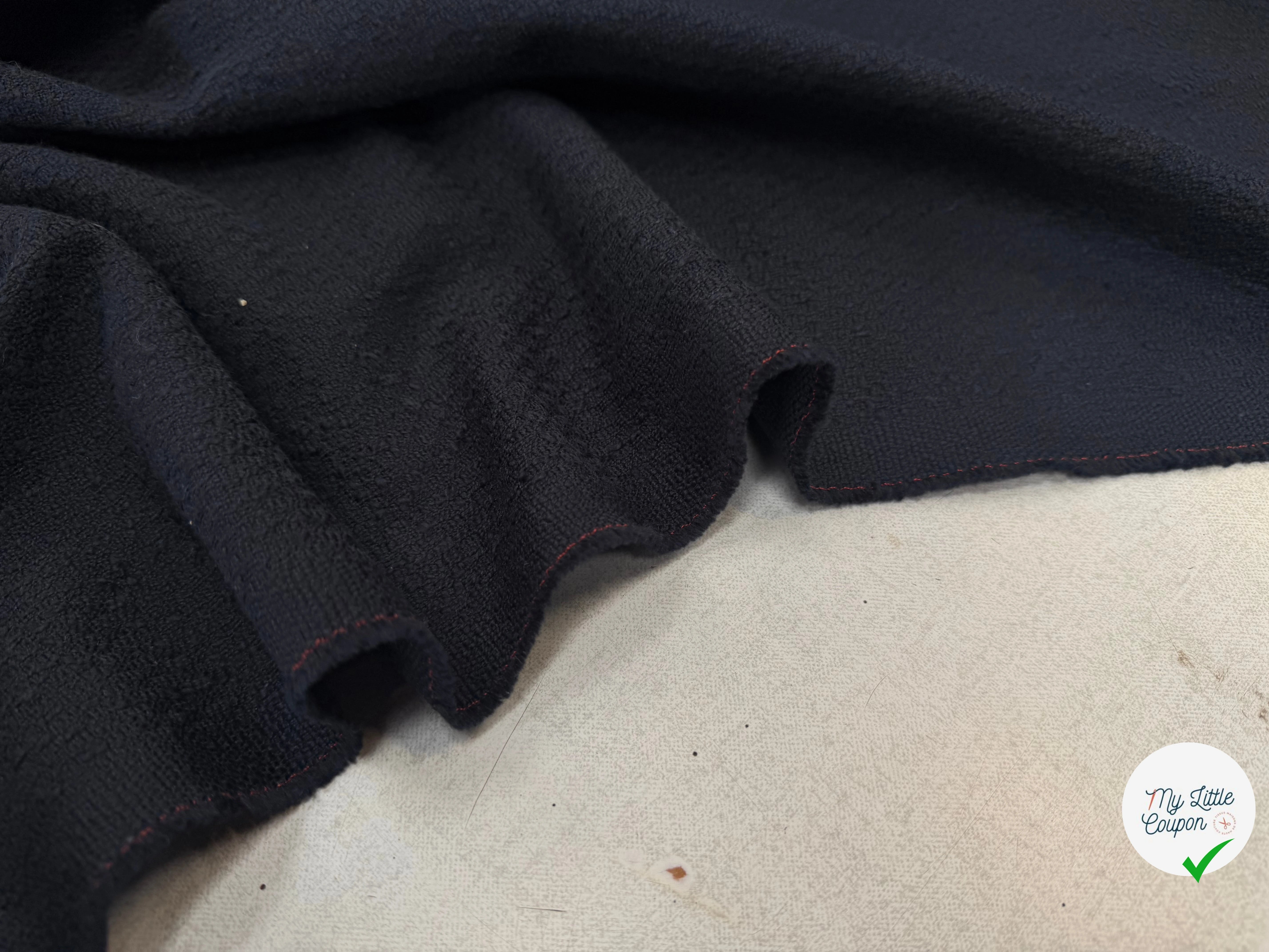 TWEED DE COTON NAVY - My Little Coupon