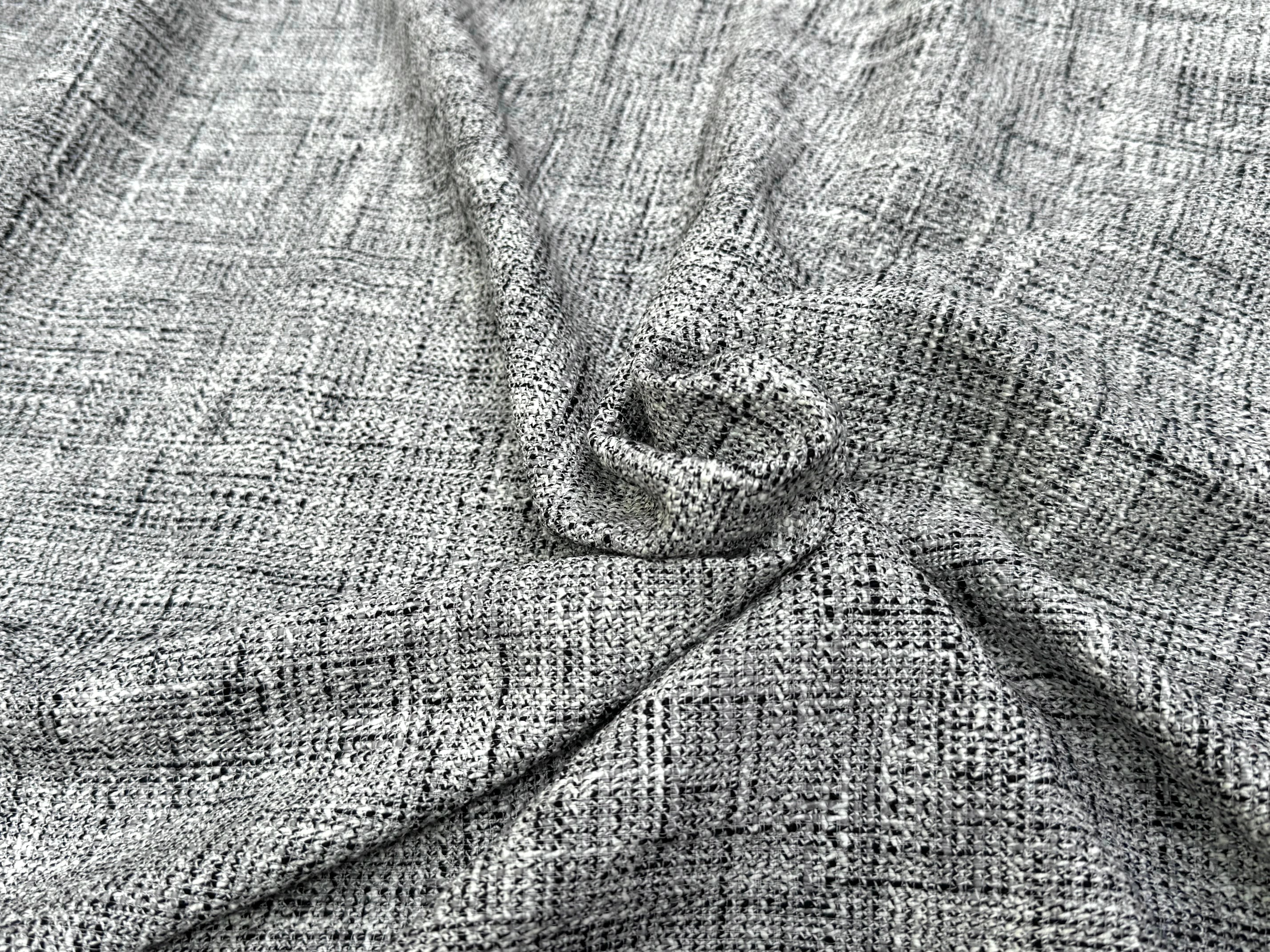 TWEED DE COTON PRINTEMPS GRIS CHINÉ - My Little Coupon
