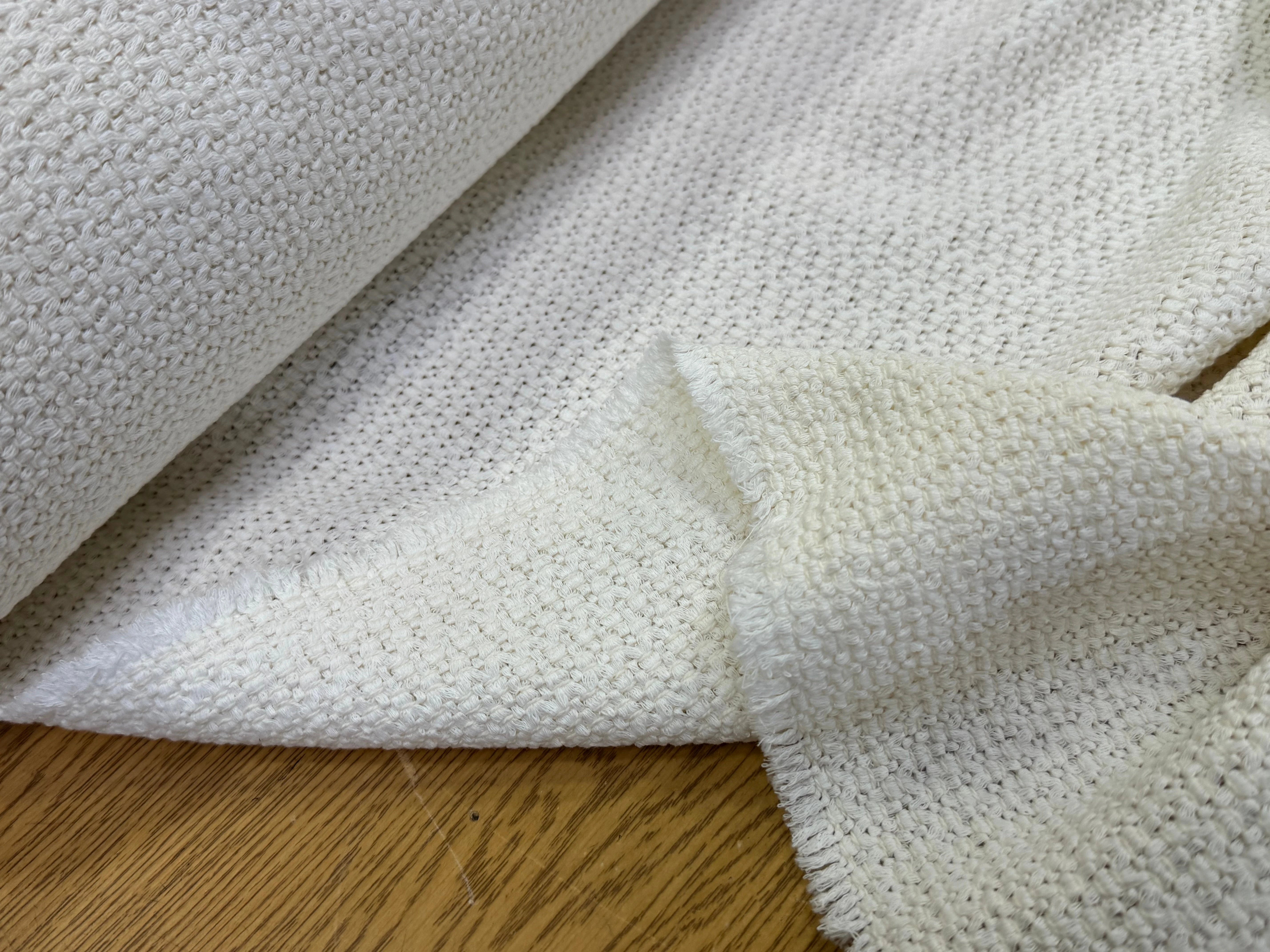 TWEED DE COTON TISSÉ PRESTIGE ULTRA BEAU BLANC CASSÉ - My Little Coupon