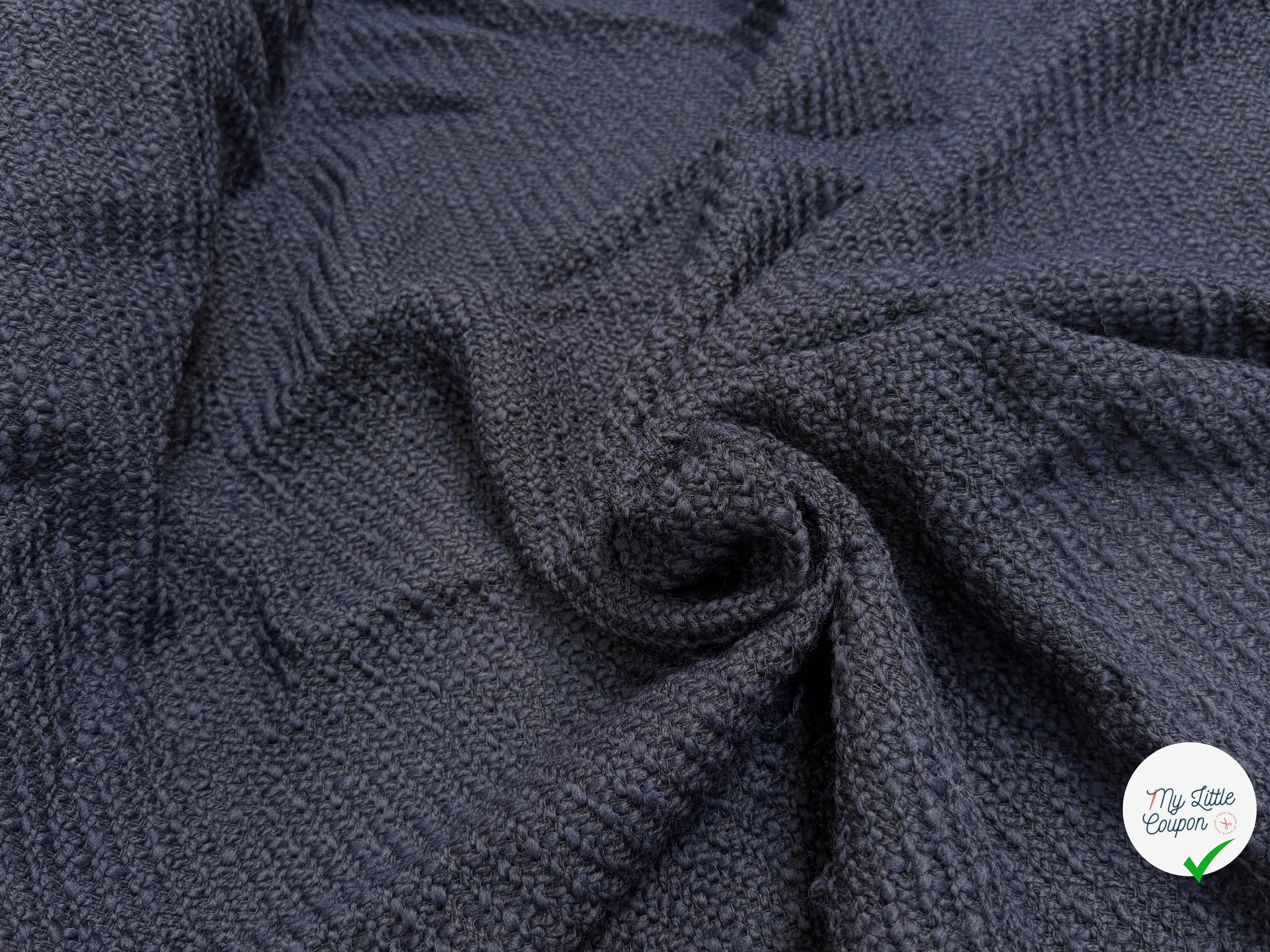 TWEED DE LAINE BOUCLETTE ULTRA BEAU MARINE - My Little Coupon