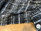 TWEED DE LAINE GRIS À CARREAUX BLANC ET NOIR PRESTIGE FRANCE - My Little Coupon