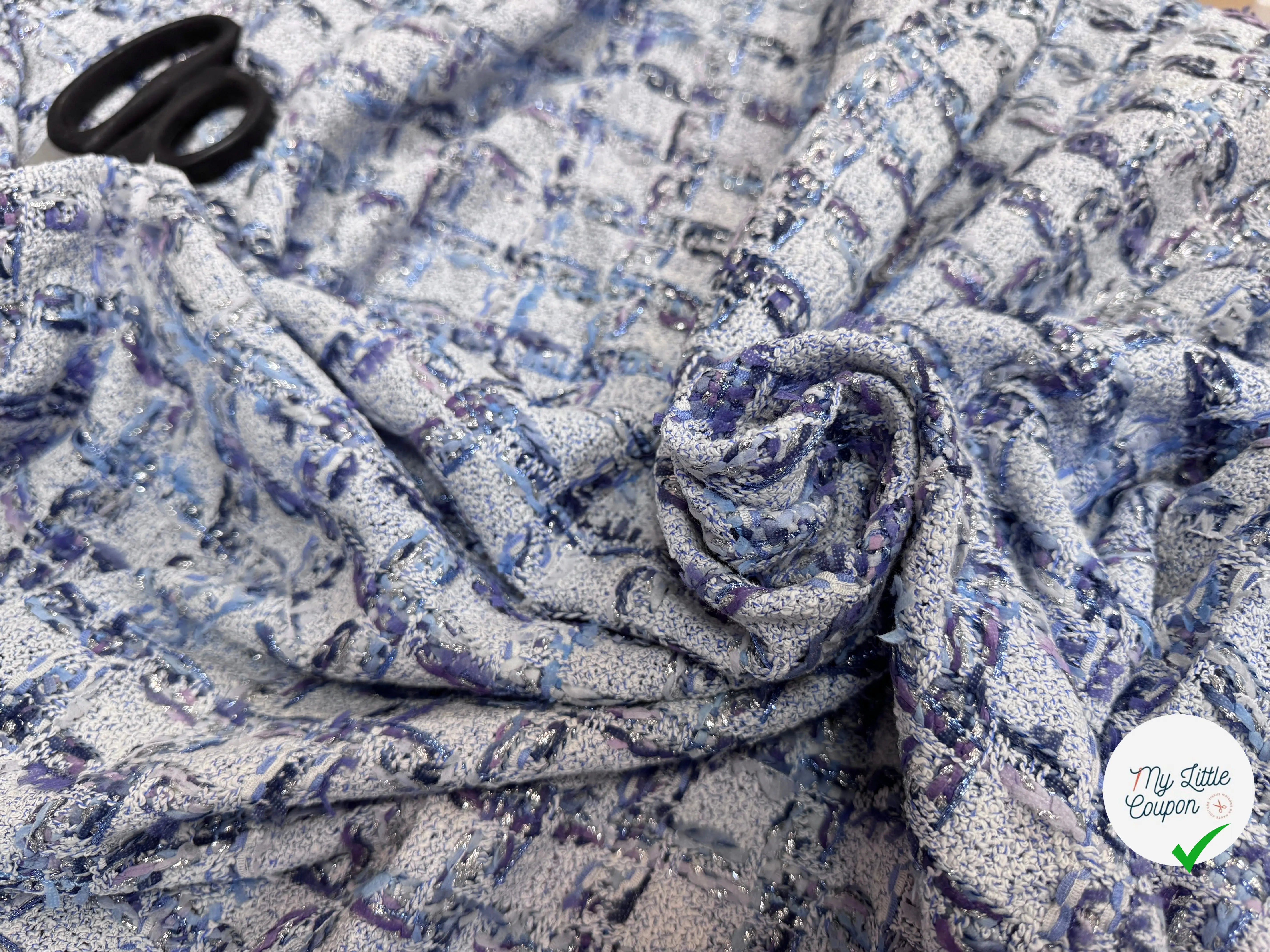 TWEED DE PRESTIGE MADE IN FRANCE CARREAUX AQUA THEME - My Little Coupon