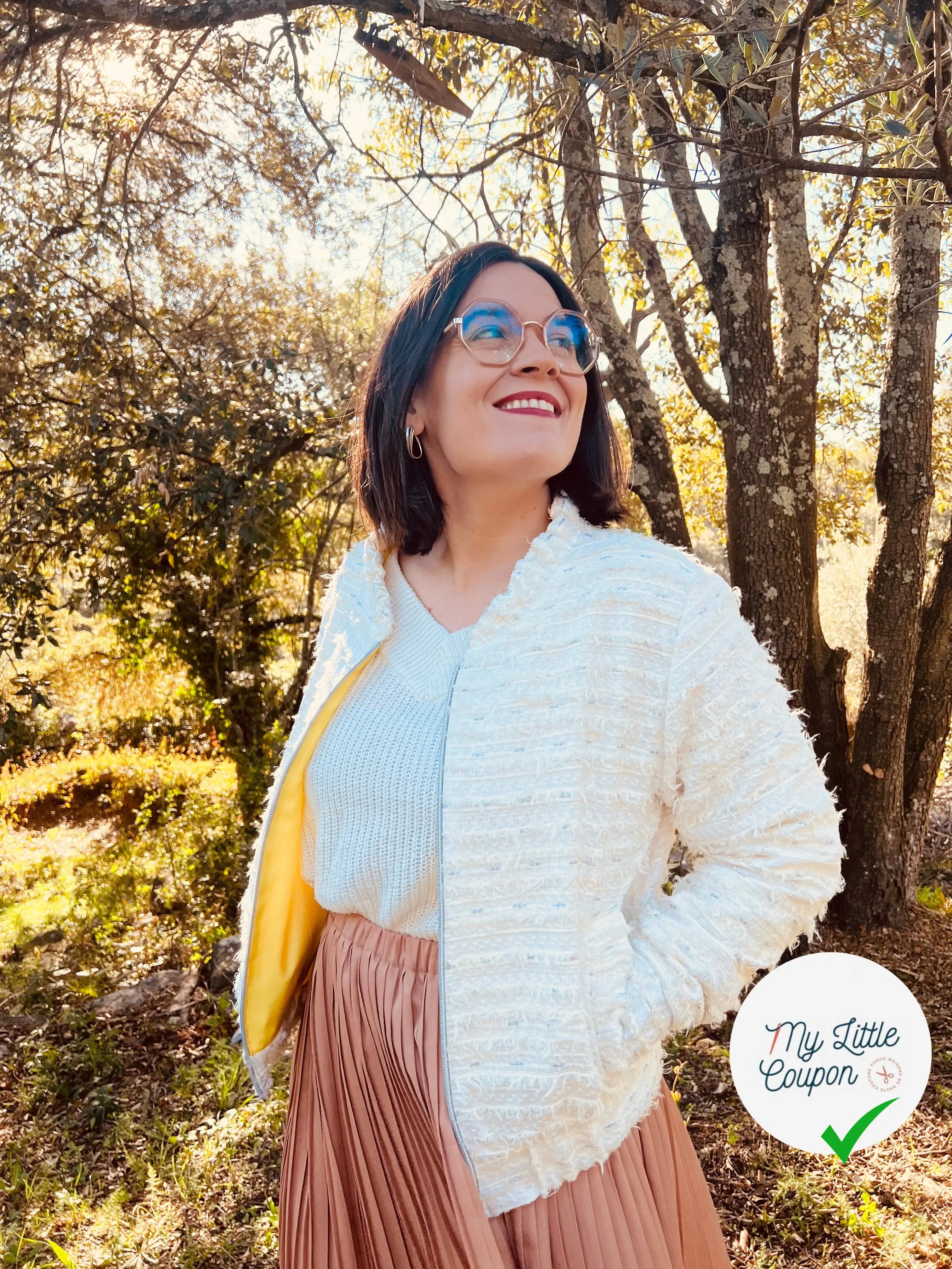 TWEED DE PRINTEMPS CHIC BLANC CASSÉ MSO
