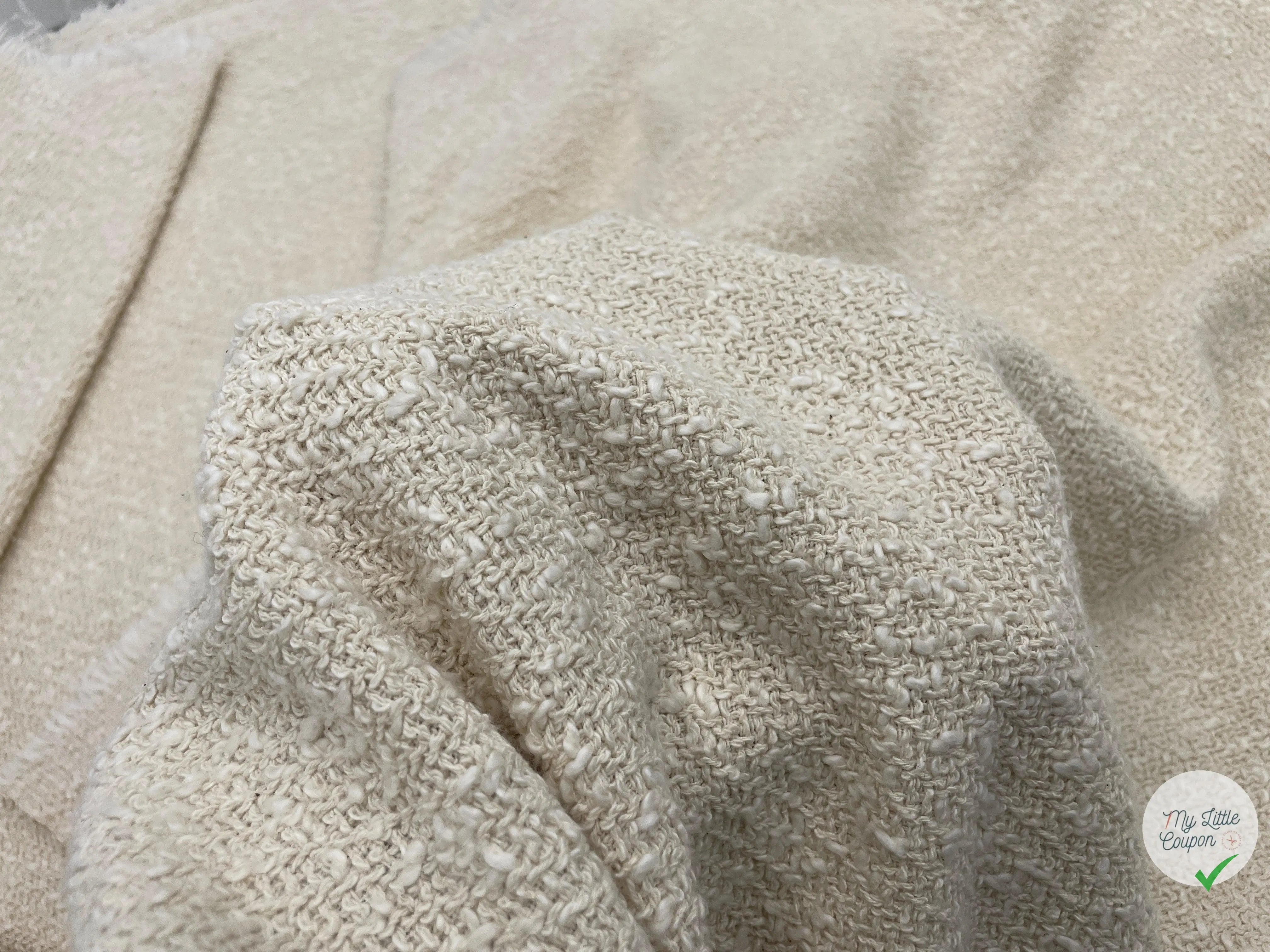 TWEED DE PRINTEMPS IVOIRE - coupon de 3 mètres - My Little Coupon - tissu - coudre