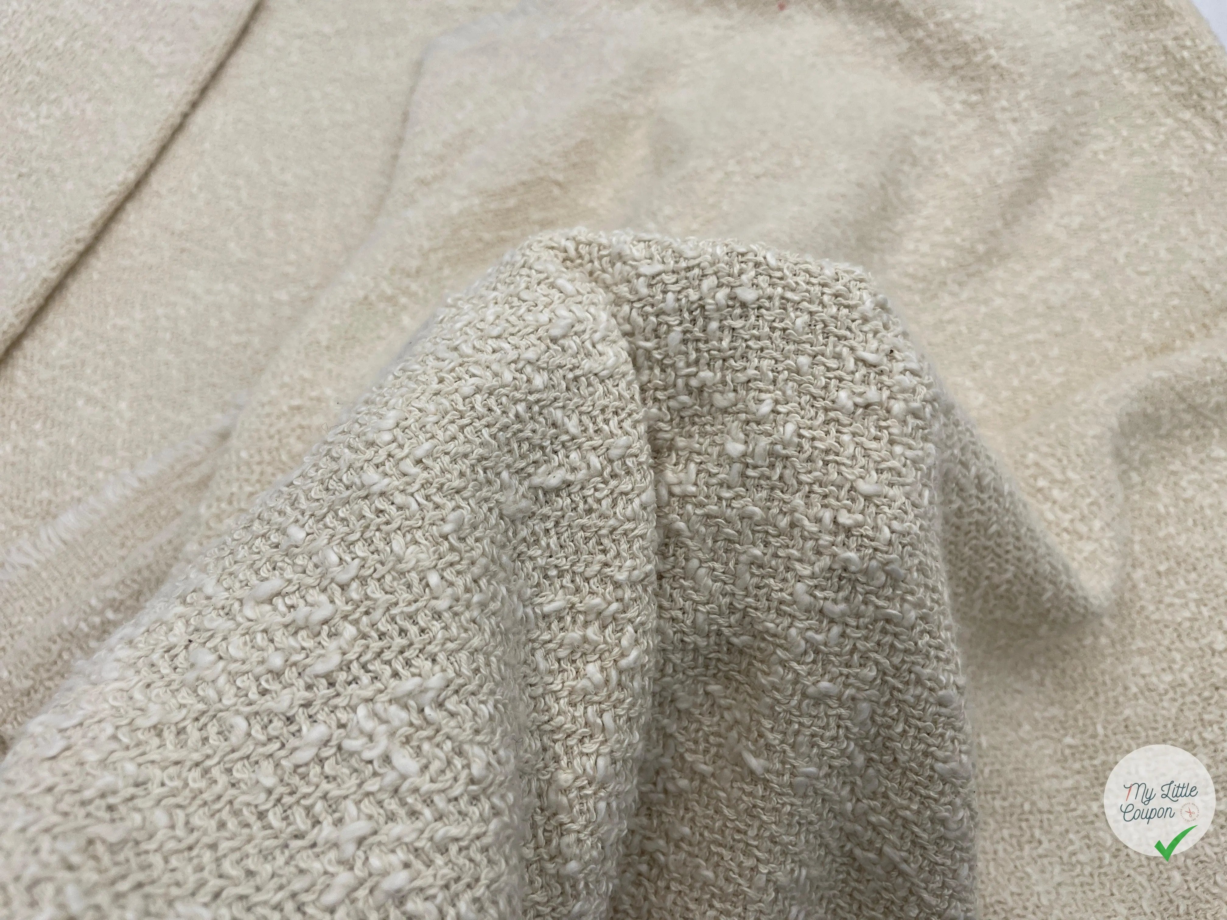 TWEED DE PRINTEMPS IVOIRE - coupon de 3 mètres - My Little Coupon - tissu - coudre