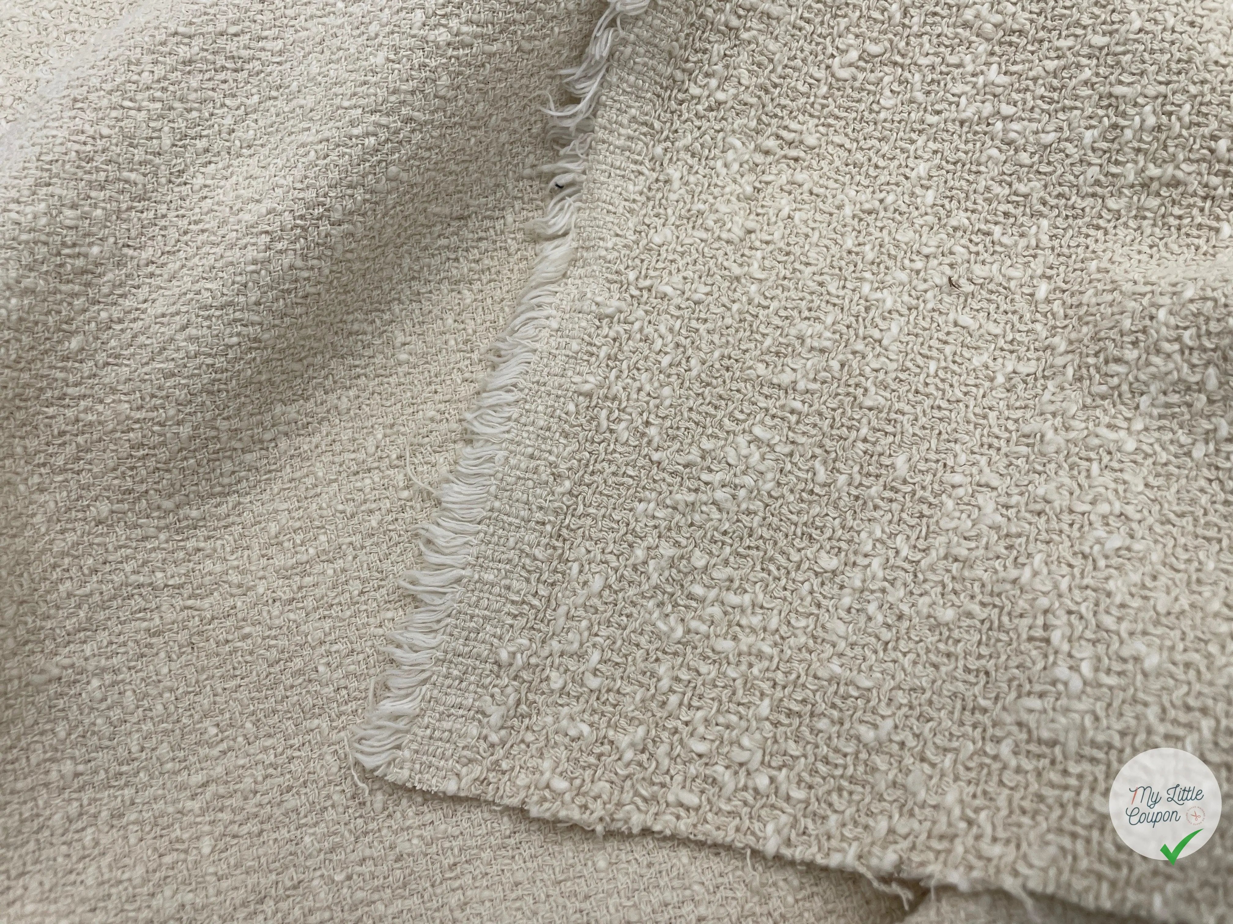 TWEED DE PRINTEMPS IVOIRE - coupon de 3 mètres - My Little Coupon - tissu - coudre