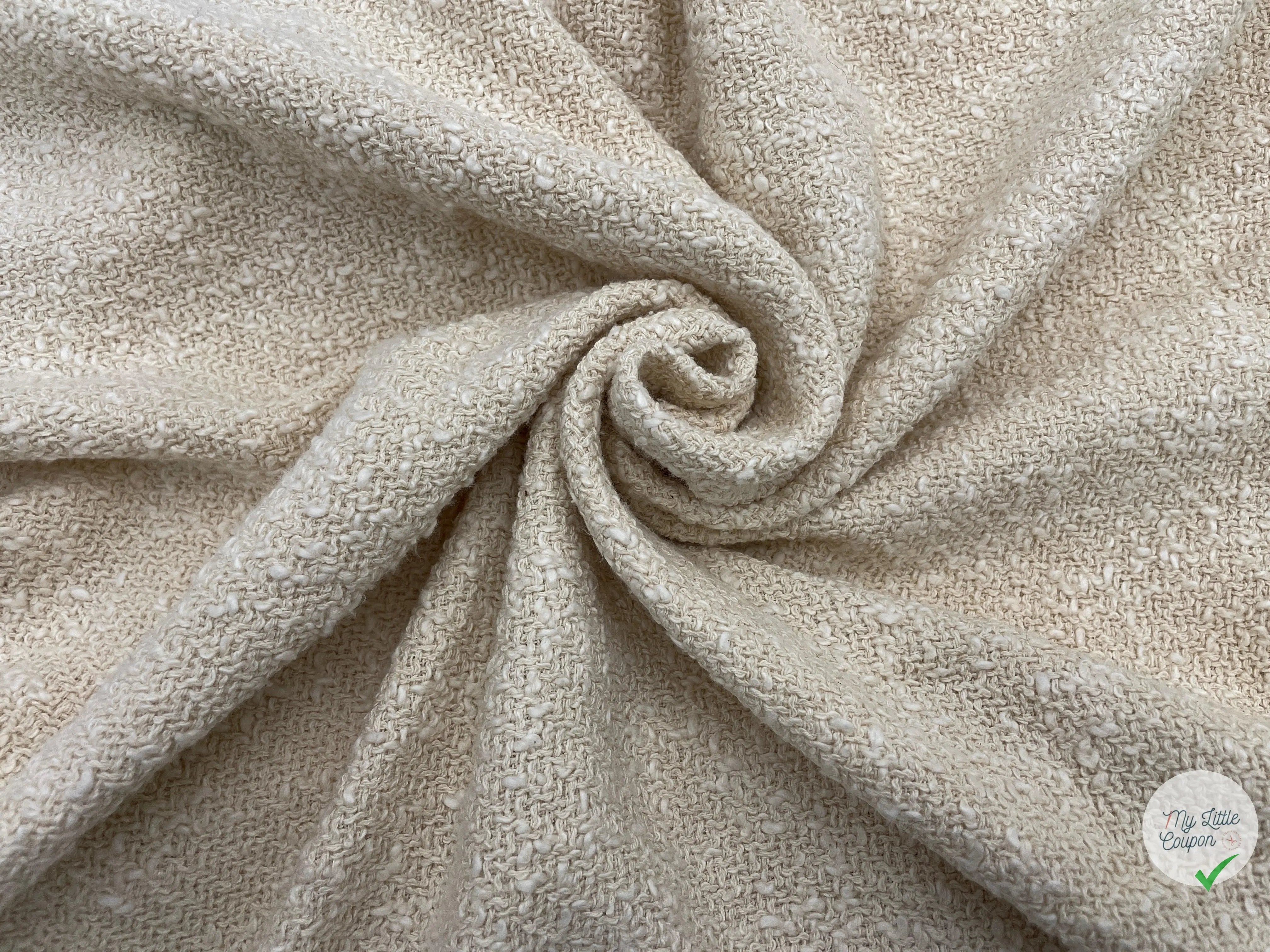 TWEED DE PRINTEMPS IVOIRE - coupon de 3 mètres - My Little Coupon - tissu - coudre