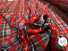 TWEED ÉCOSSAIS ÉCLAT ROUGE MADE IN FRANCE - My Little Coupon