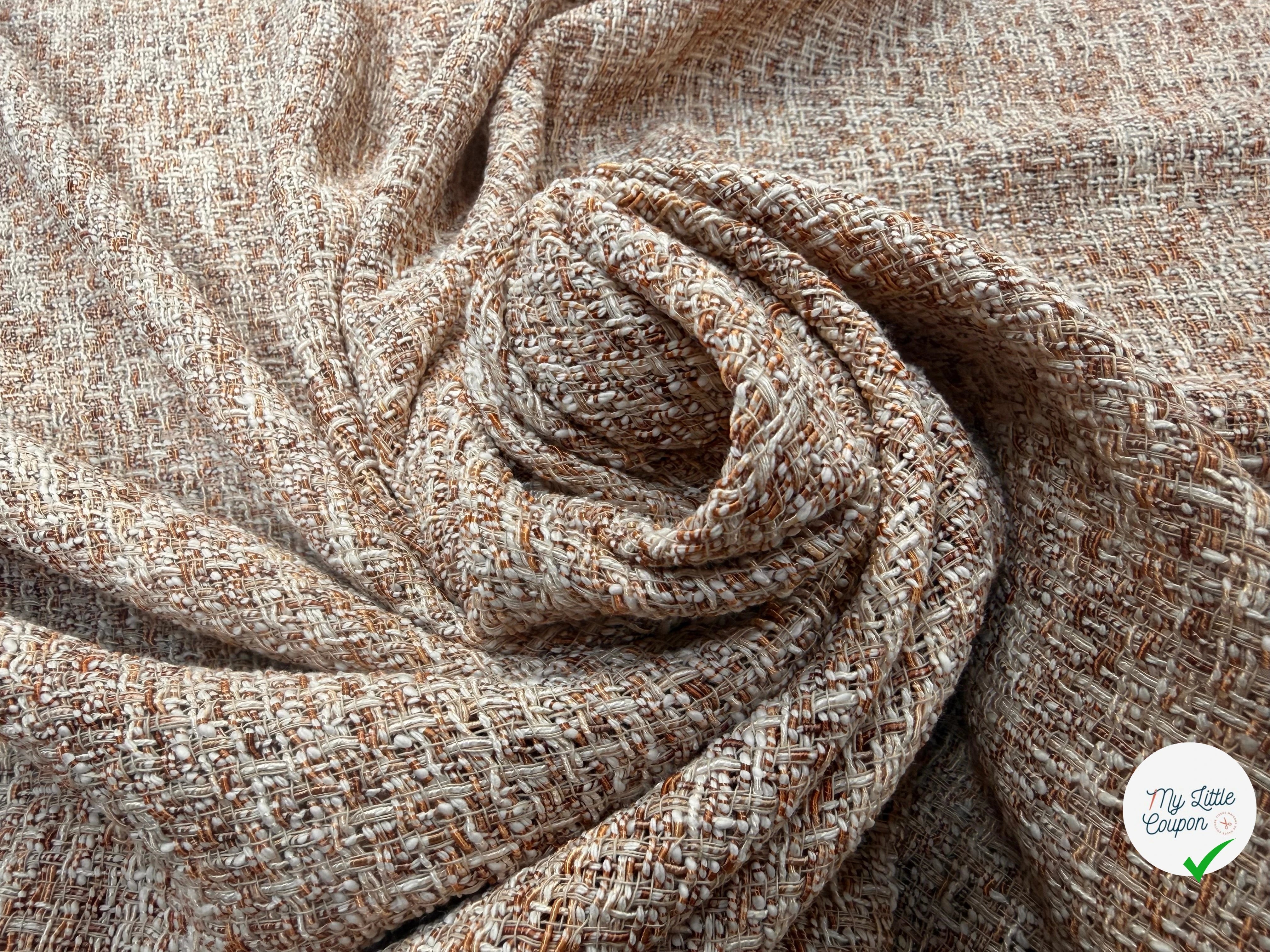 TWEED ÉTÉ COTON VISCOSE MIEL - My Little Coupon