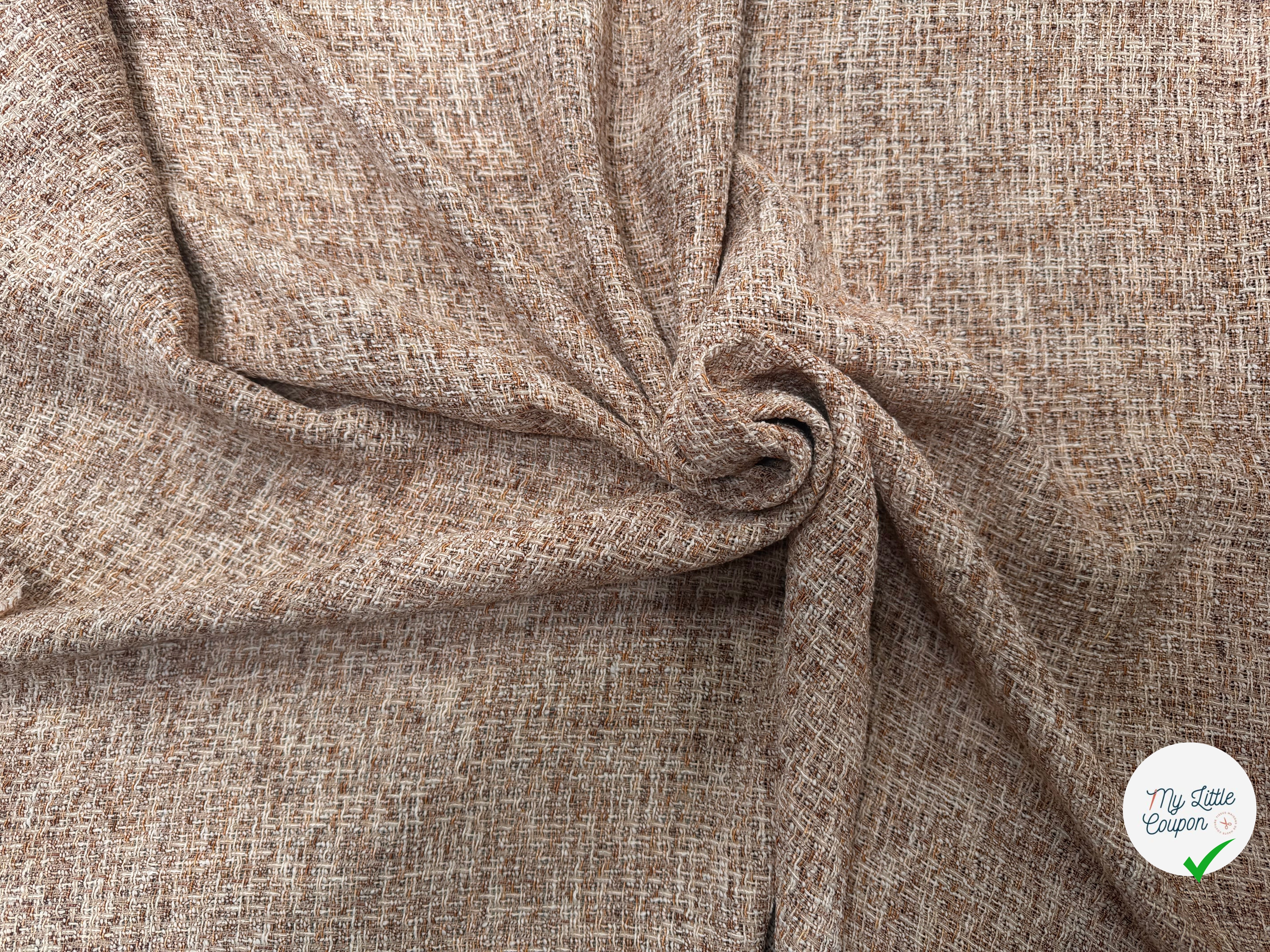 TWEED ÉTÉ COTON VISCOSE MIEL - My Little Coupon