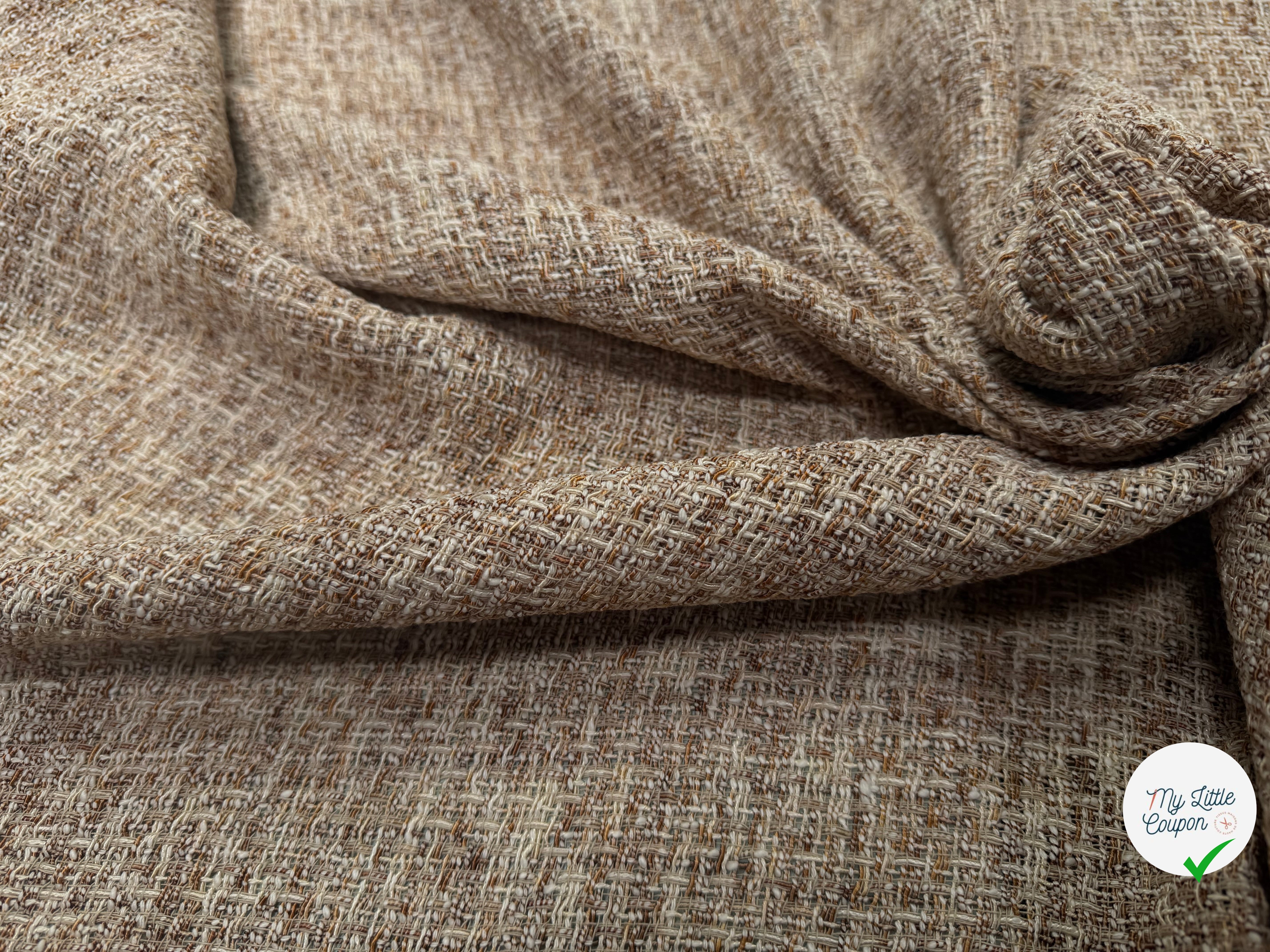 TWEED ÉTÉ COTON VISCOSE MIEL - My Little Coupon