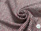 TWEED JACQUARD 24% COTON 52% LIN BLANC ROUGE - My Little Coupon