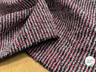 TWEED JACQUARD 24% COTON 52% LIN GRIS ROUGE - My Little Coupon