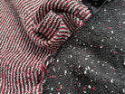 TWEED JACQUARD 24% COTON 52% LIN GRIS ROUGE - My Little Coupon