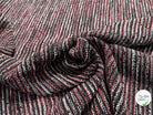 TWEED JACQUARD 36% POLYCOTON 32% COTON ET 18% LAINE NOIR ROUGE - My Little Coupon