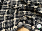 TWEED JACQUARD À CARREAUX BEIGE NOIR 61% COTON ET 7% LAINE VIERGE - My Little Coupon