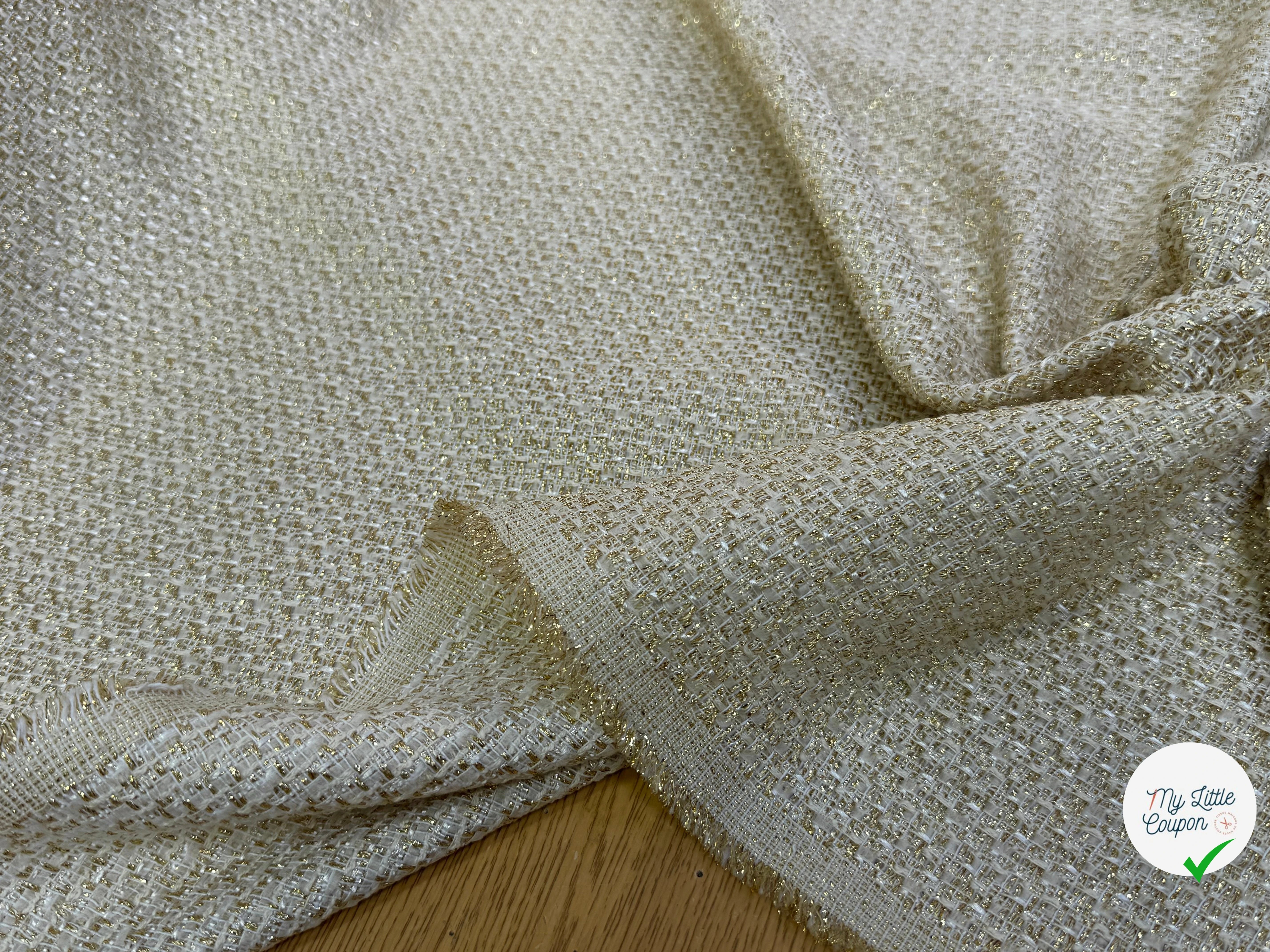 TWEED MI-SAISON 75% COTON VANILLE - My Little Coupon