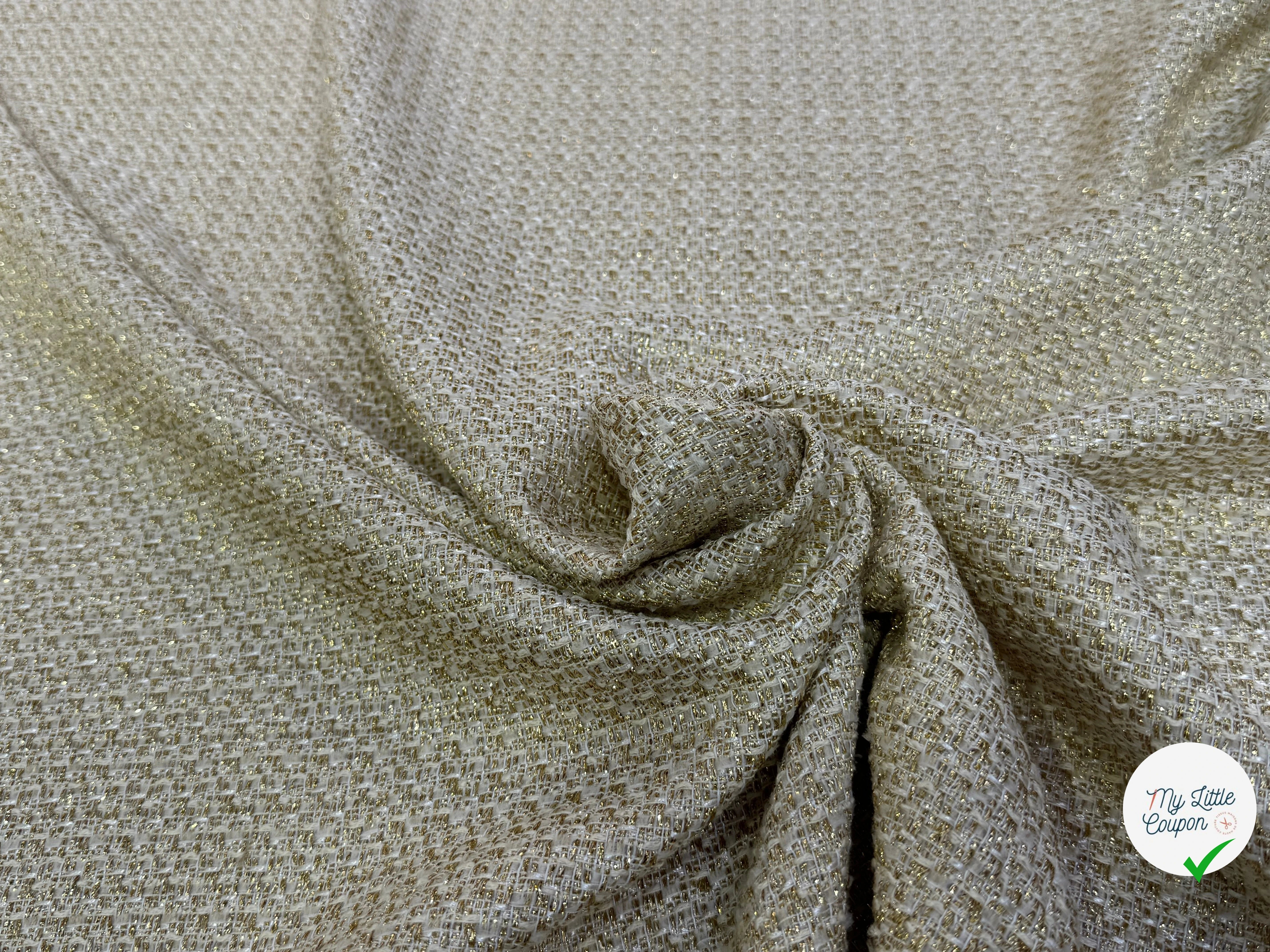 TWEED MI-SAISON 75% COTON VANILLE - My Little Coupon