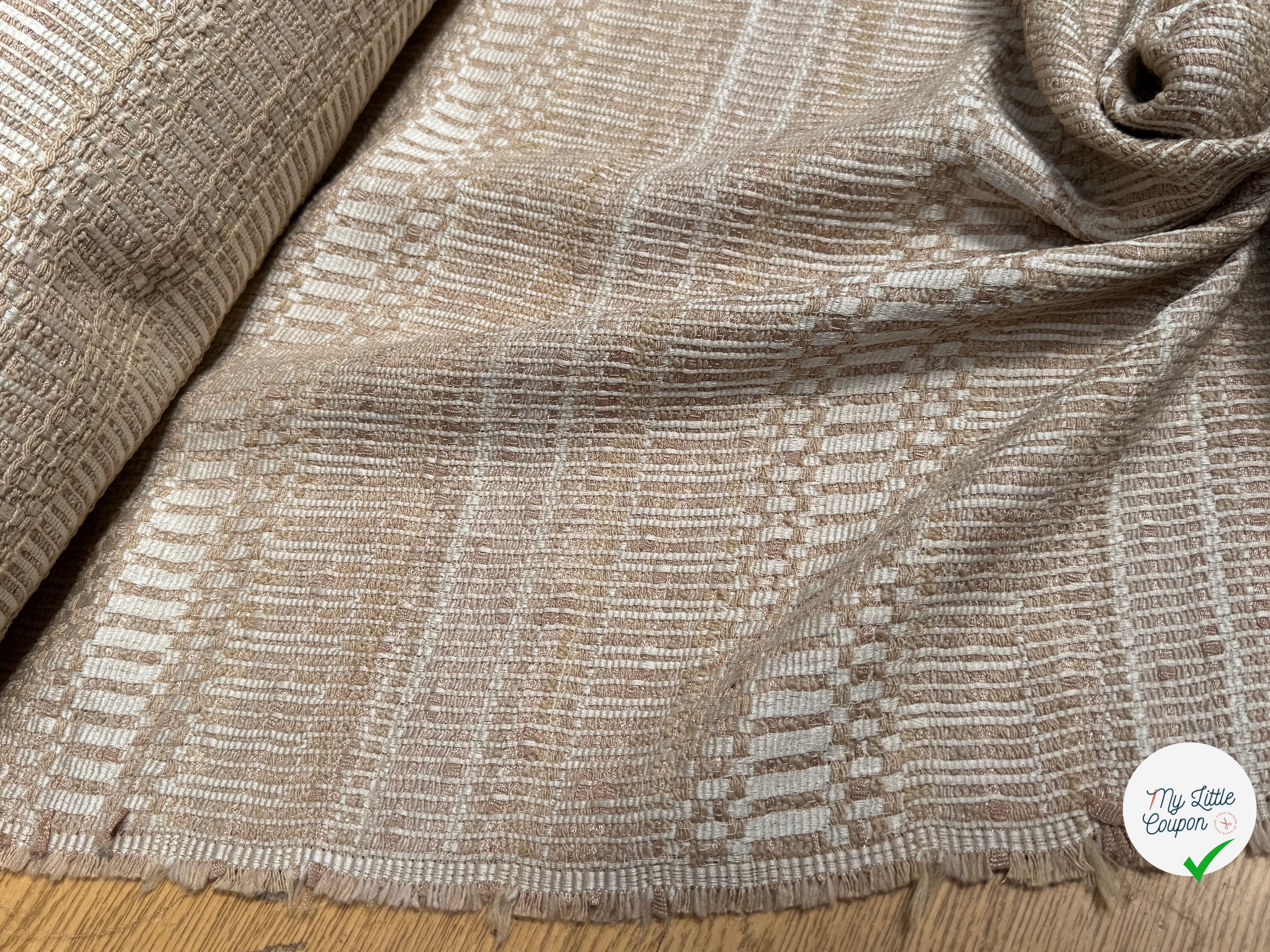 TWEED MI-SAISON 83% COTON BEIGE - My Little Coupon