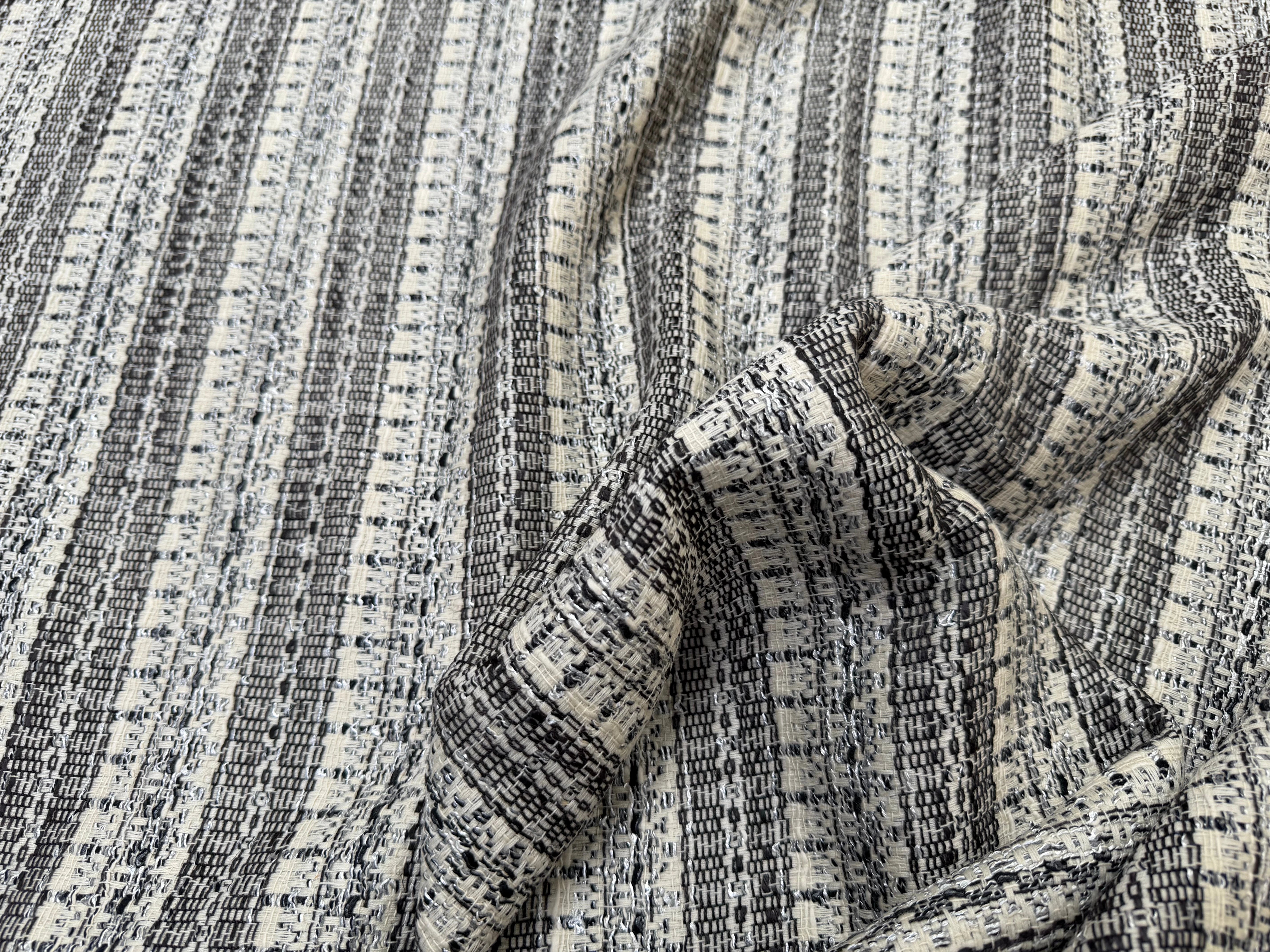 TWEED MI SAISON CHIC BLANC CASSÉ ARGENT - My Little Coupon