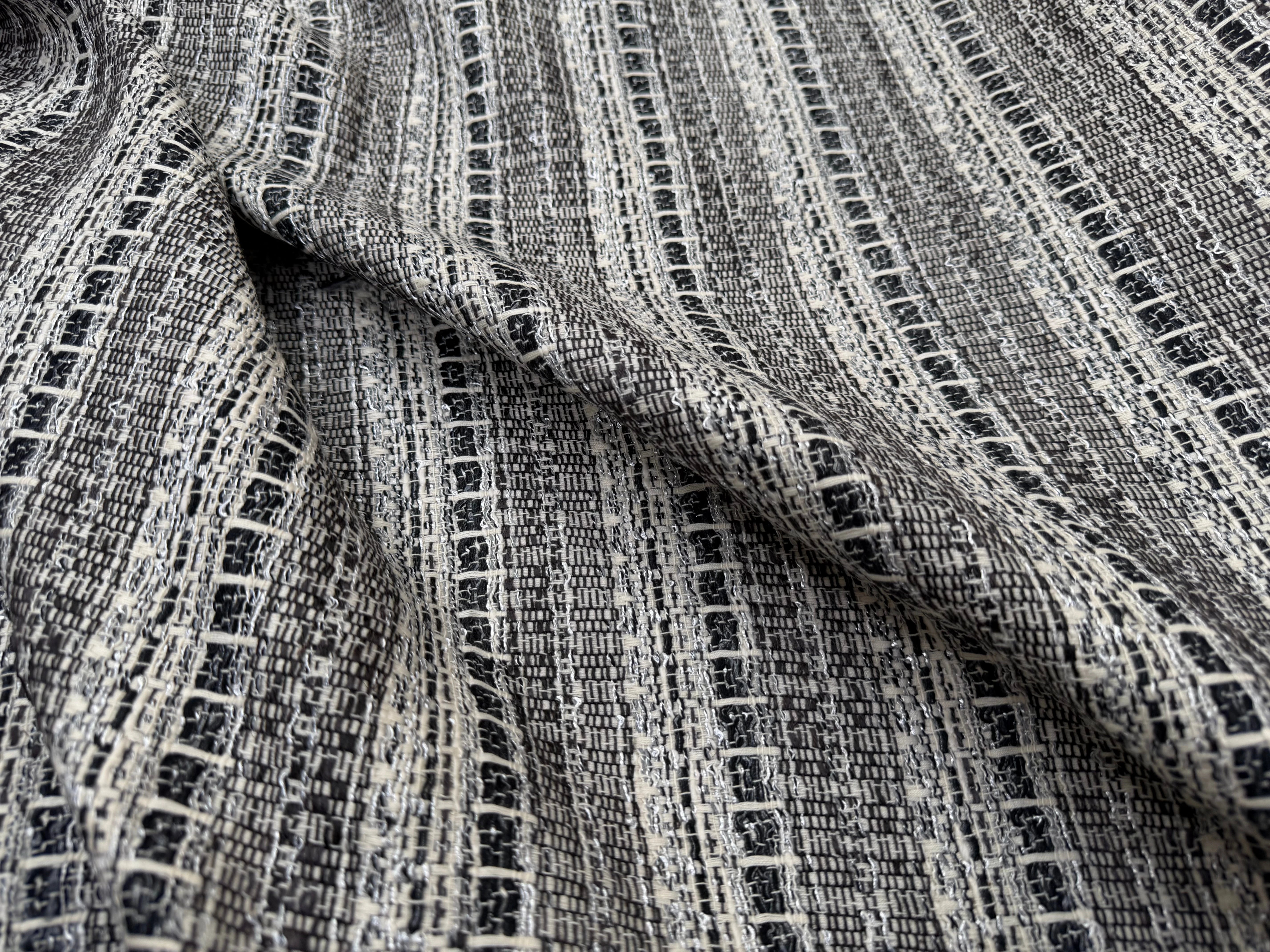 TWEED MI SAISON CHIC BLANC CASSÉ ARGENT - My Little Coupon