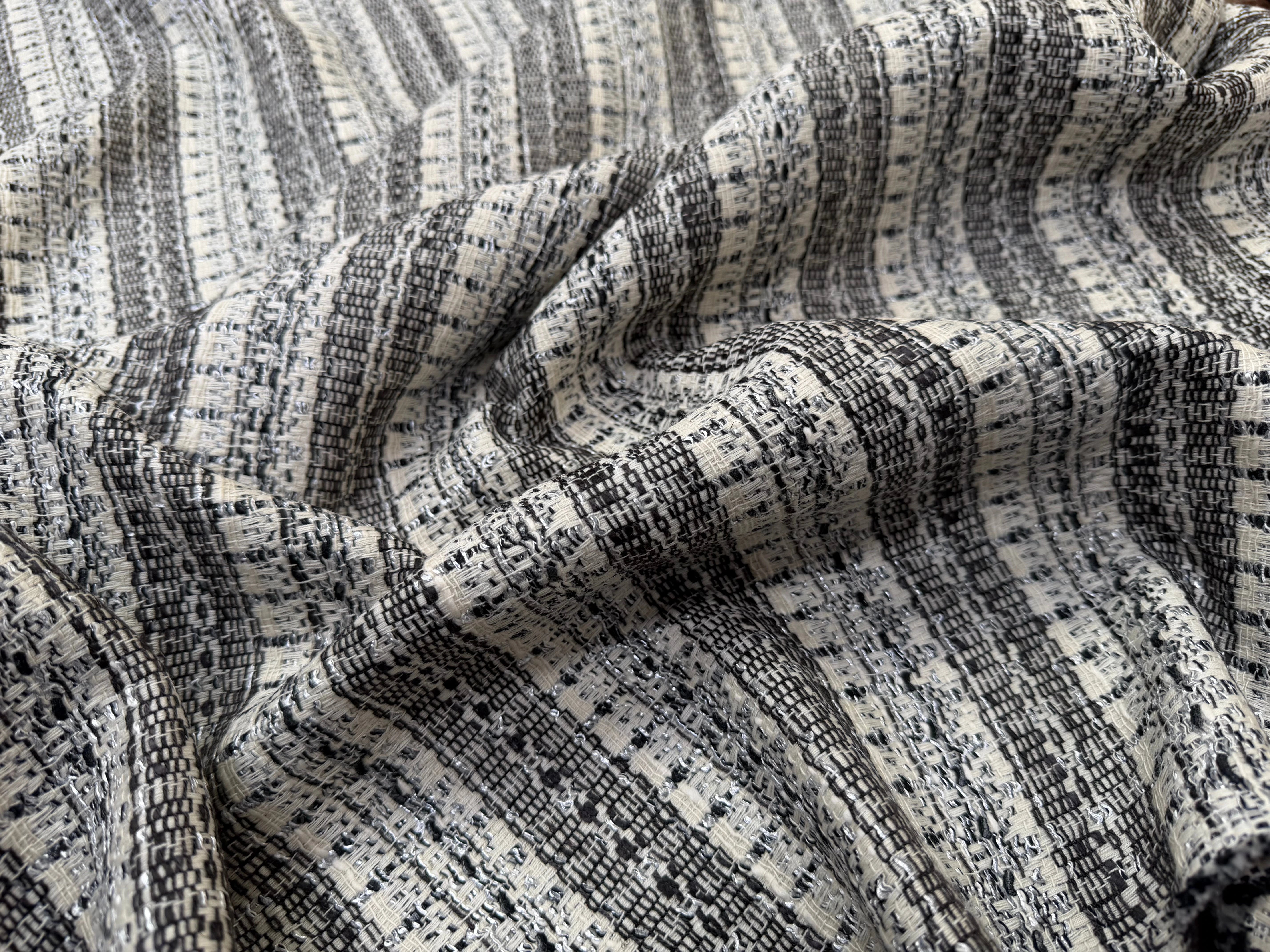 TWEED MI SAISON CHIC BLANC CASSÉ ARGENT - My Little Coupon