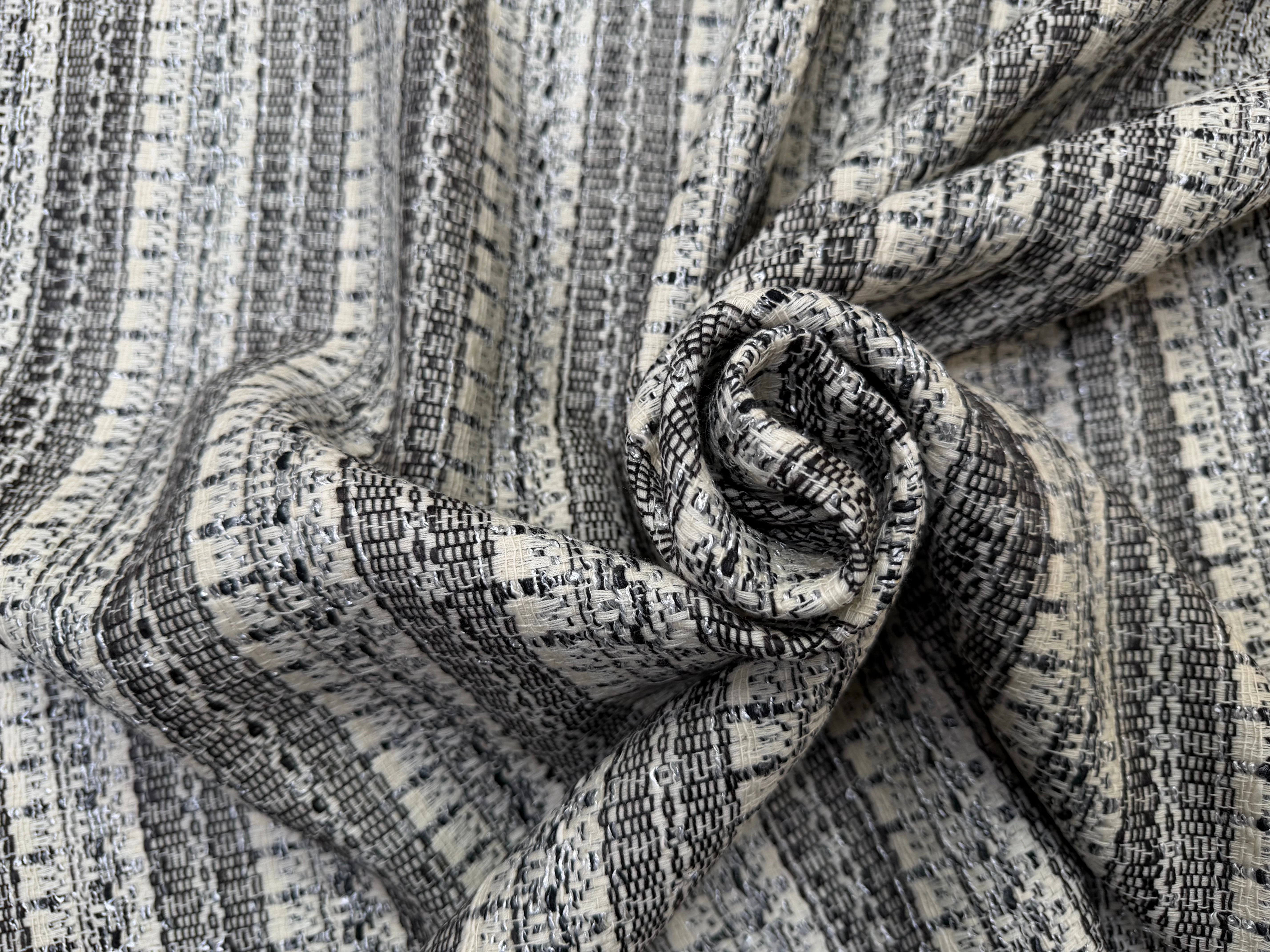 TWEED MI SAISON CHIC BLANC CASSÉ ARGENT - My Little Coupon