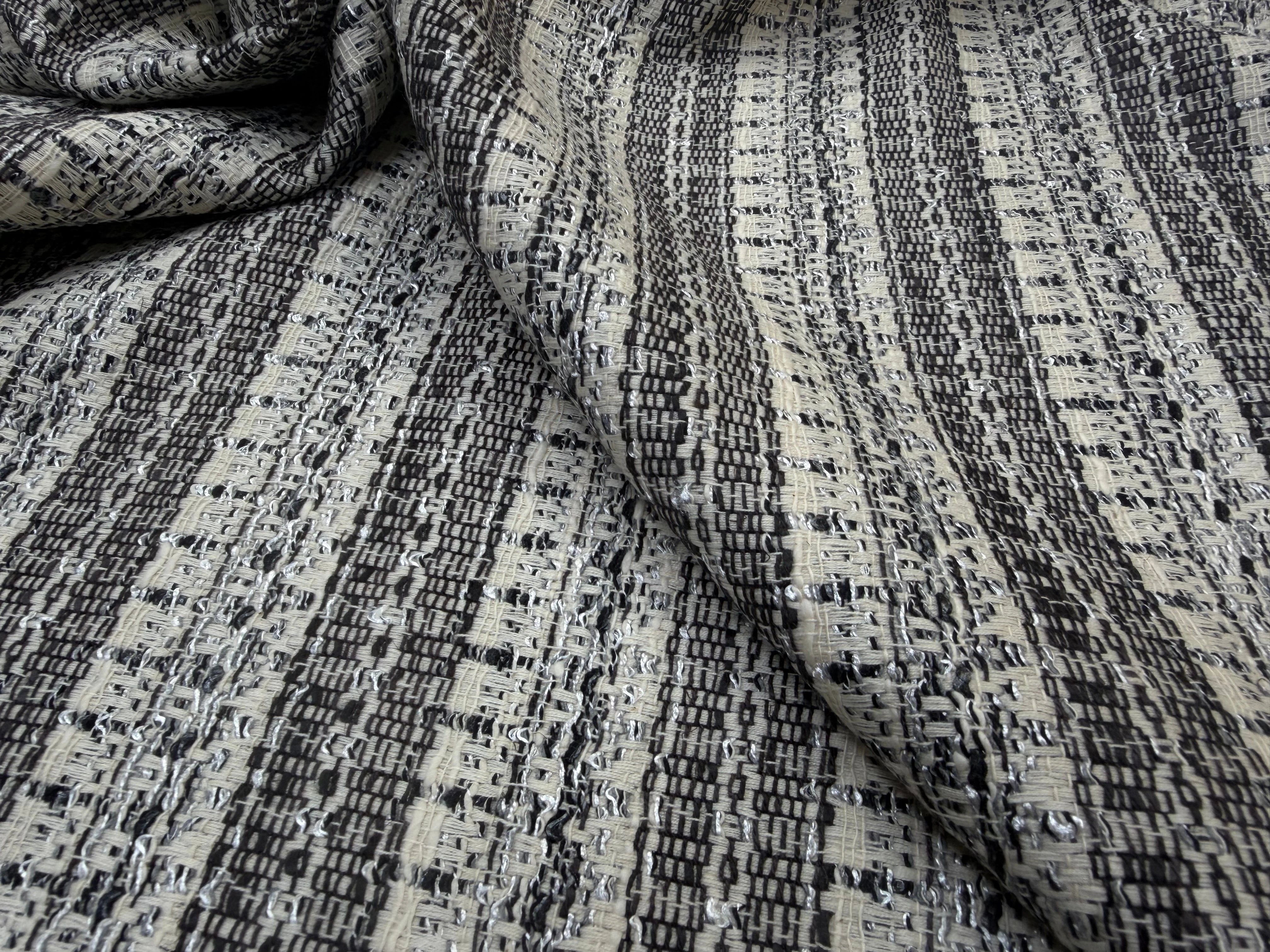 TWEED MI SAISON CHIC BLANC CASSÉ ARGENT - My Little Coupon