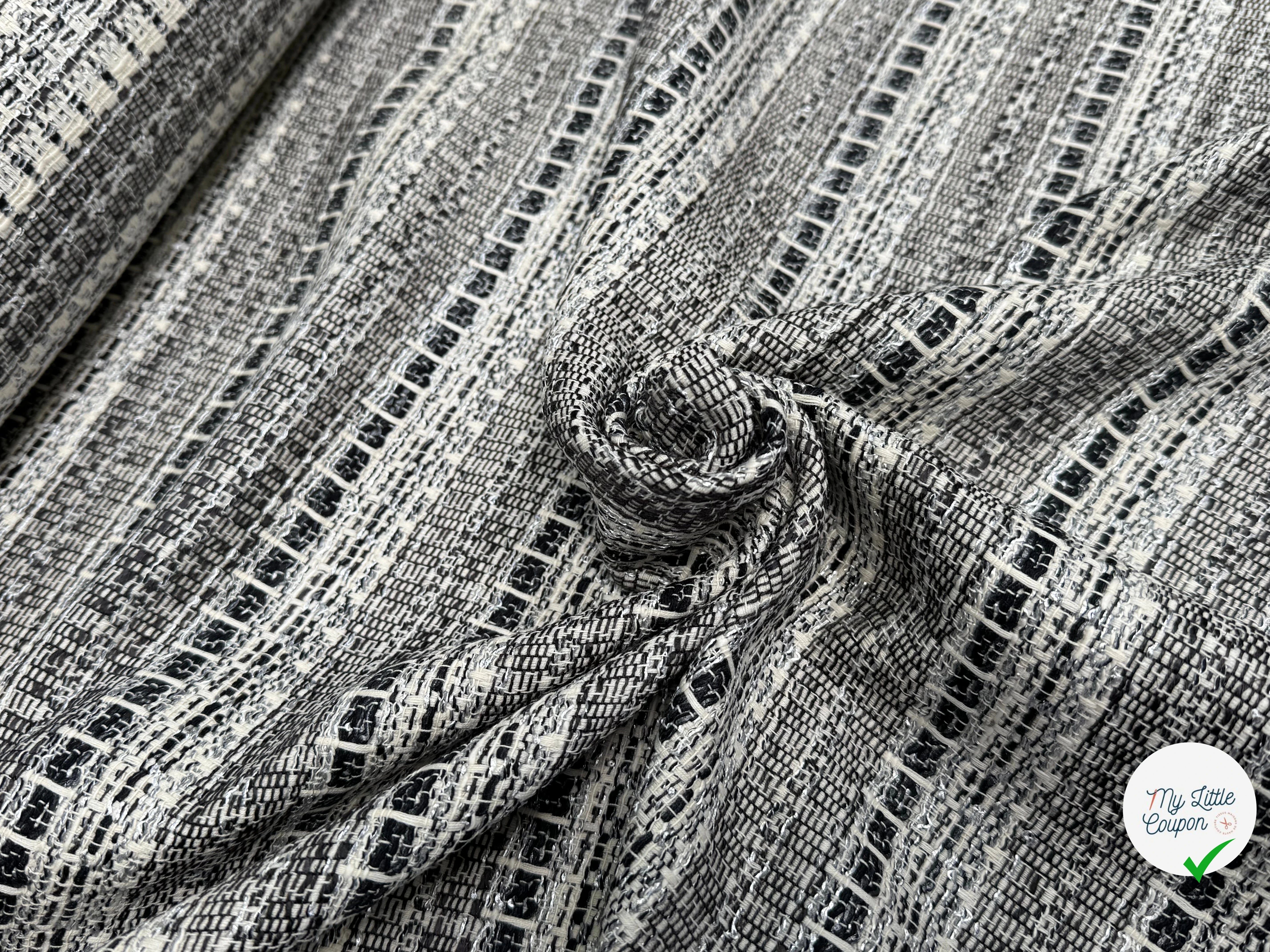 TWEED MI SAISON CHIC BLANC CASSÉ ET NOIR - My Little Coupon