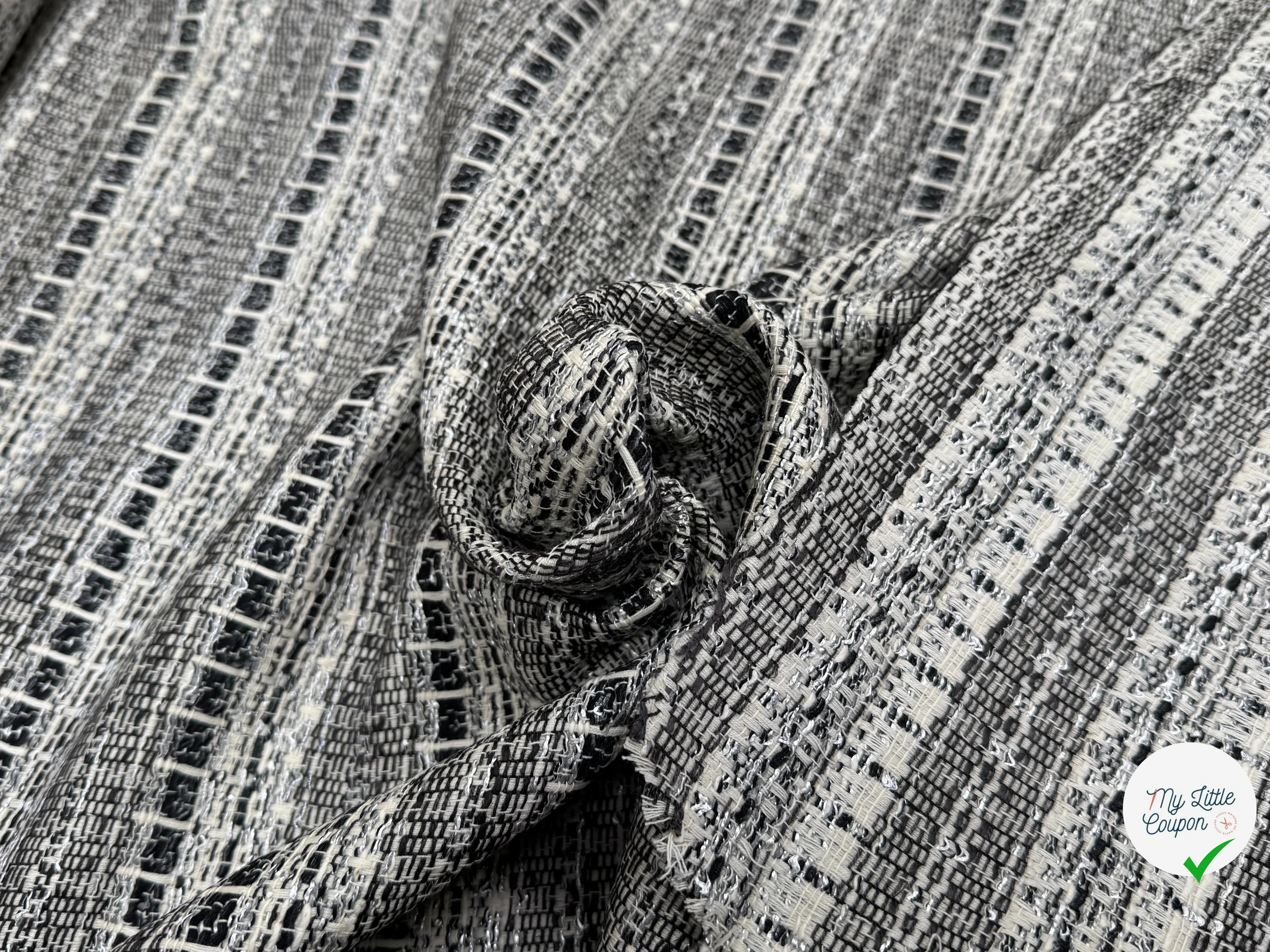 TWEED MI SAISON CHIC BLANC CASSÉ ET NOIR - My Little Coupon