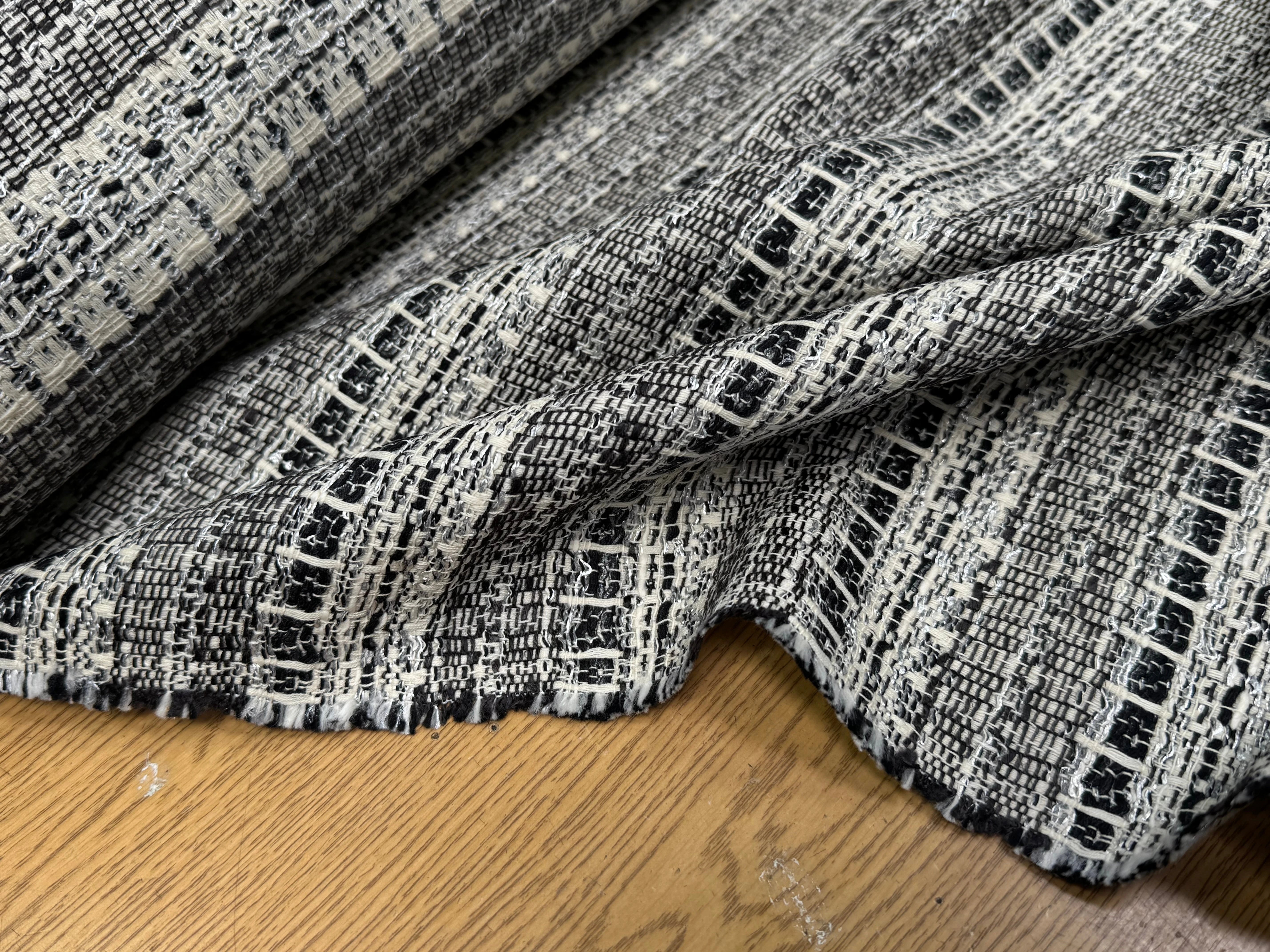 TWEED MI SAISON CHIC BLANC CASSÉ ET NOIR - My Little Coupon