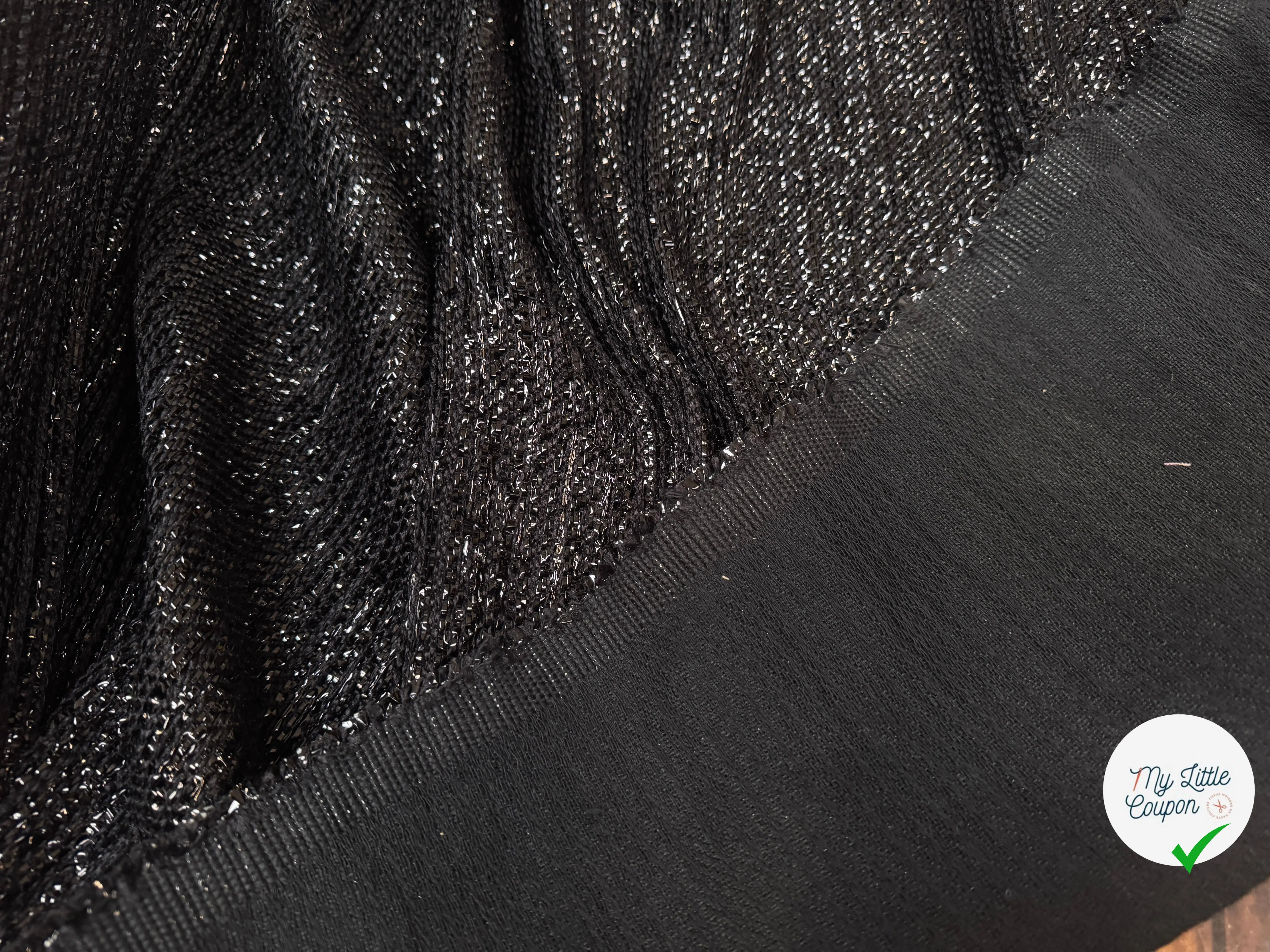 TWEED PAILLETÉ FESTIF NOIR - My Little Coupon
