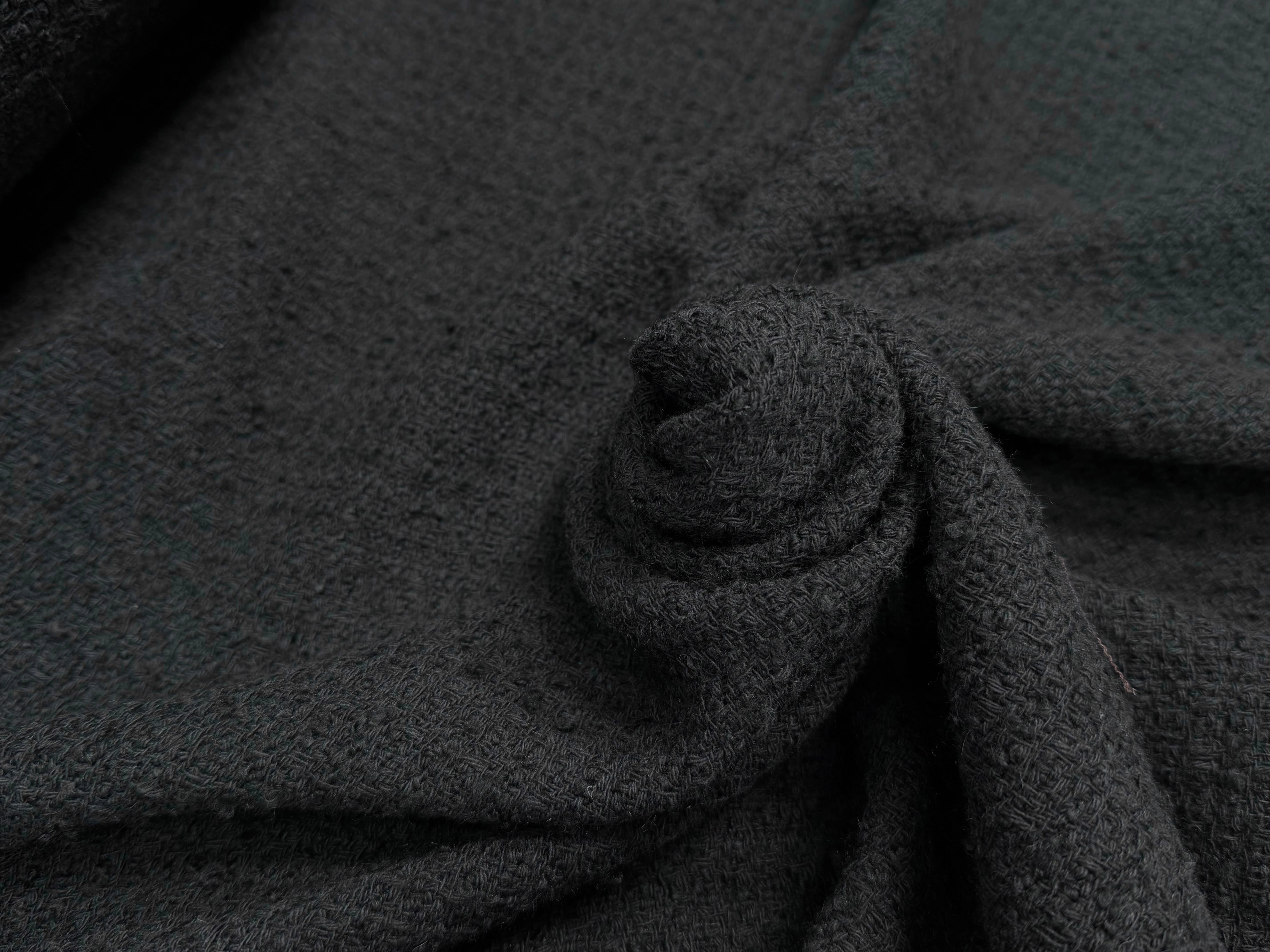 TWEED POLYCOTON PRESTIGE NOIR - My Little Coupon