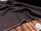 TWEED POLYESTER NOIR ROUGE ET DORÉ - My Little Coupon