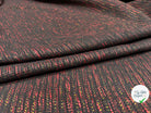 TWEED POLYESTER NOIR ROUGE ET DORÉ - My Little Coupon
