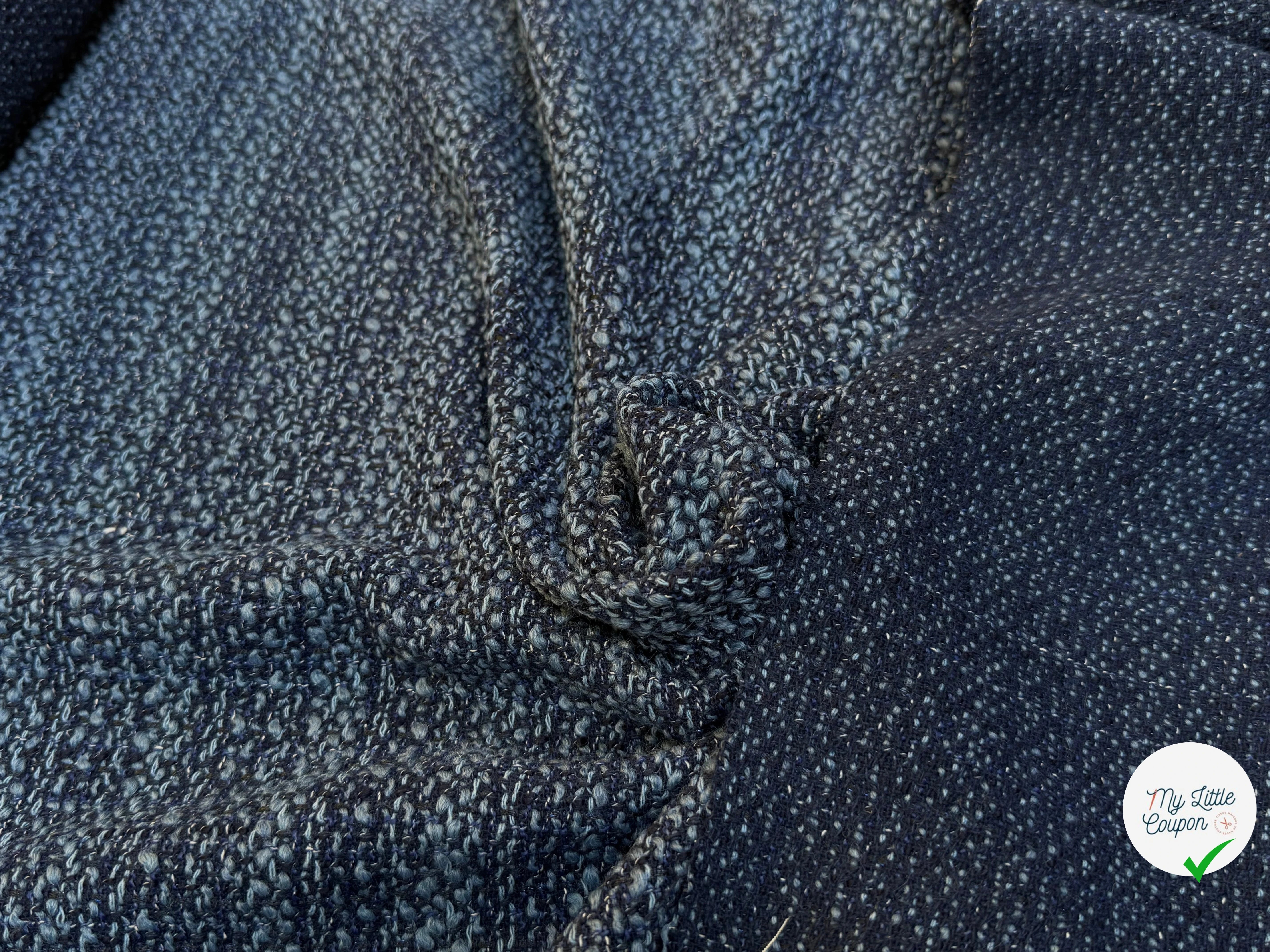 TWEED POLYLAINE CHINÉ BLEU CHIC - My Little Coupon