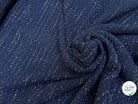 TWEED POLYLAINE PRESTIGE STRETCH BLEU MARINE - My Little Coupon