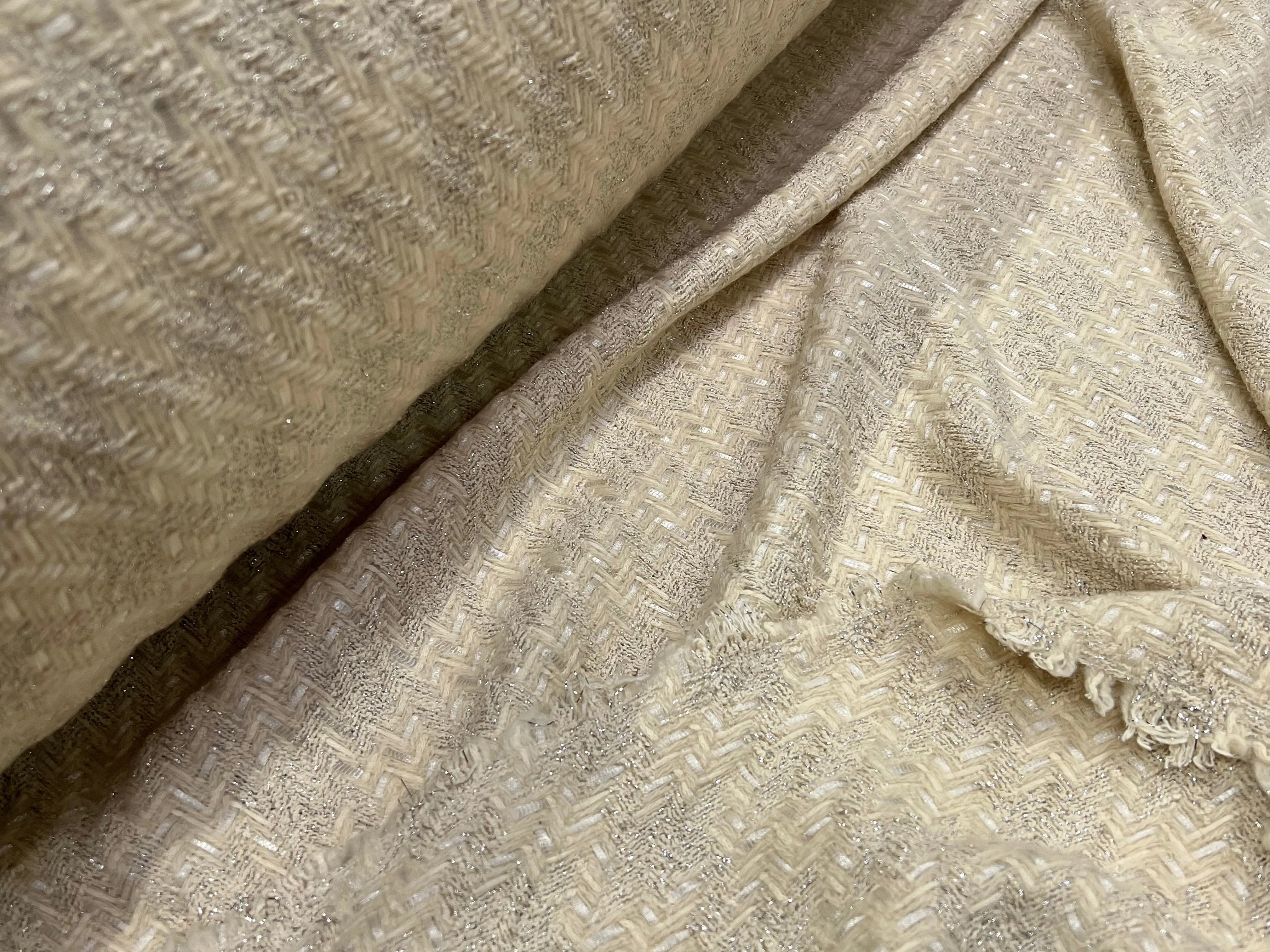 TWEED PRESTIGE JAUNE VANILLE 90% COTON - My Little Coupon